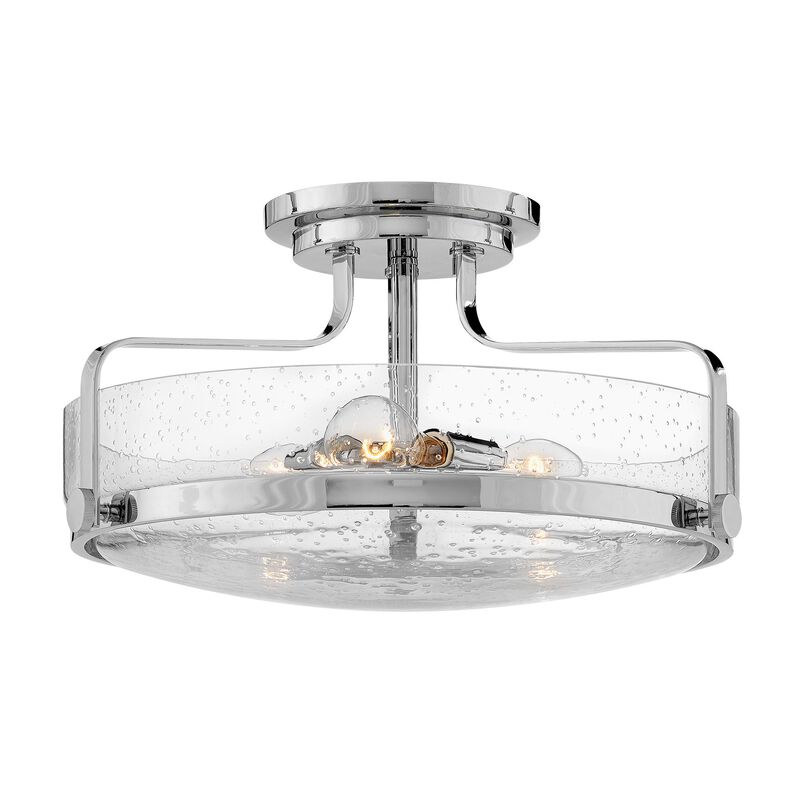Harper 18 Inch 3 Light Semi Flush Mount by Hinkley