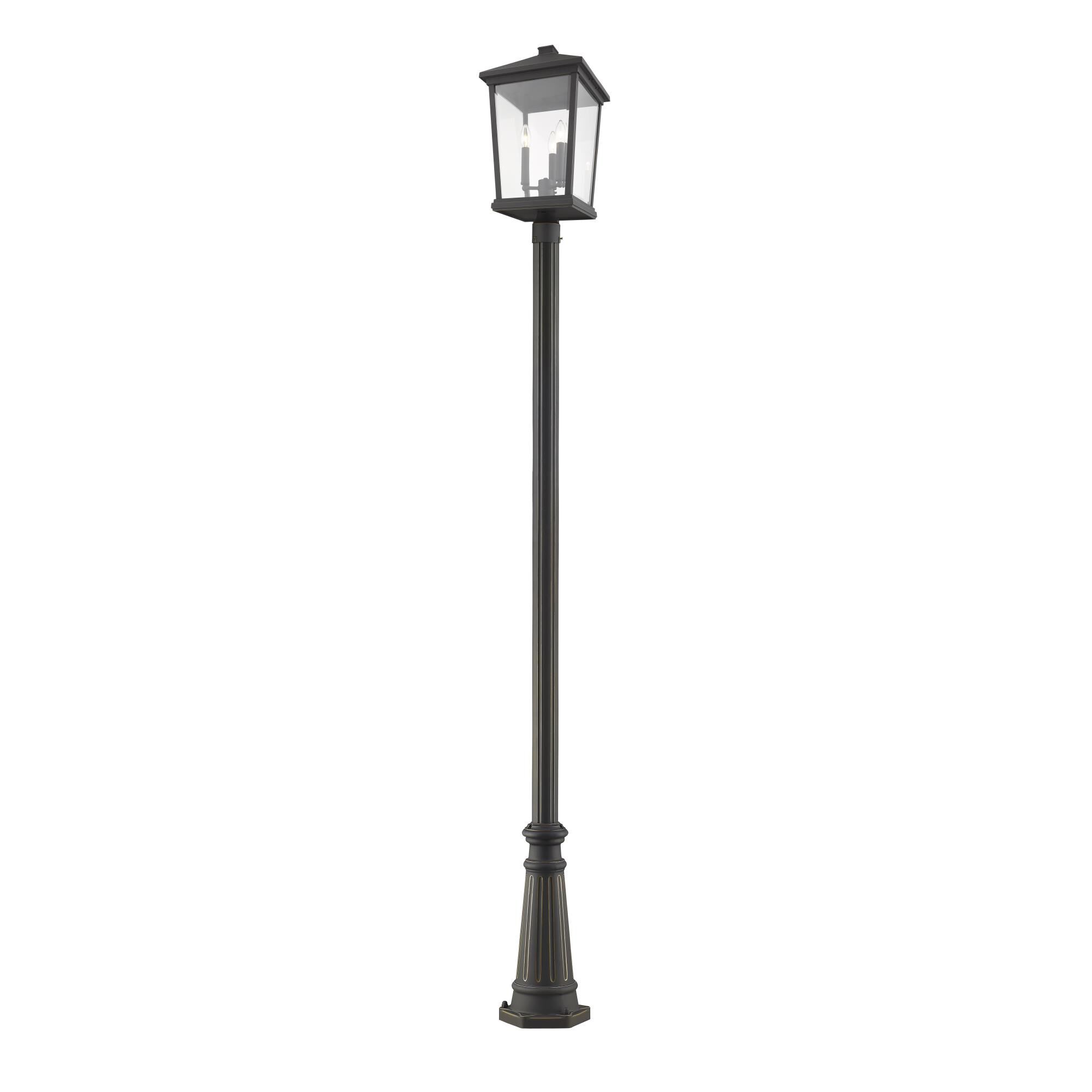 Beacon 105 Inch Tall 3 Light Outdoor Post Lamp by Z-Lite