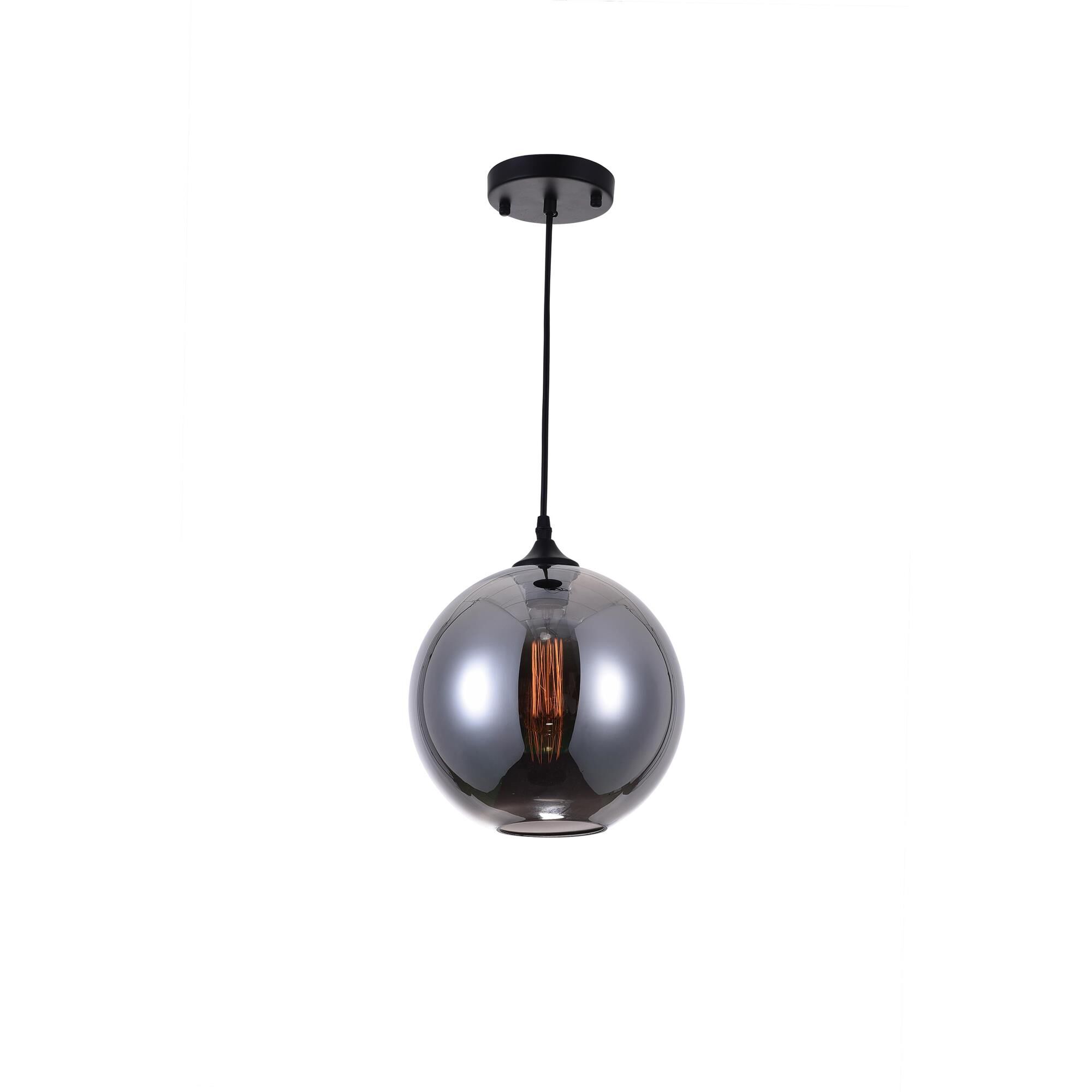 Shown in Black finish and Smoke glass and Smoke shade