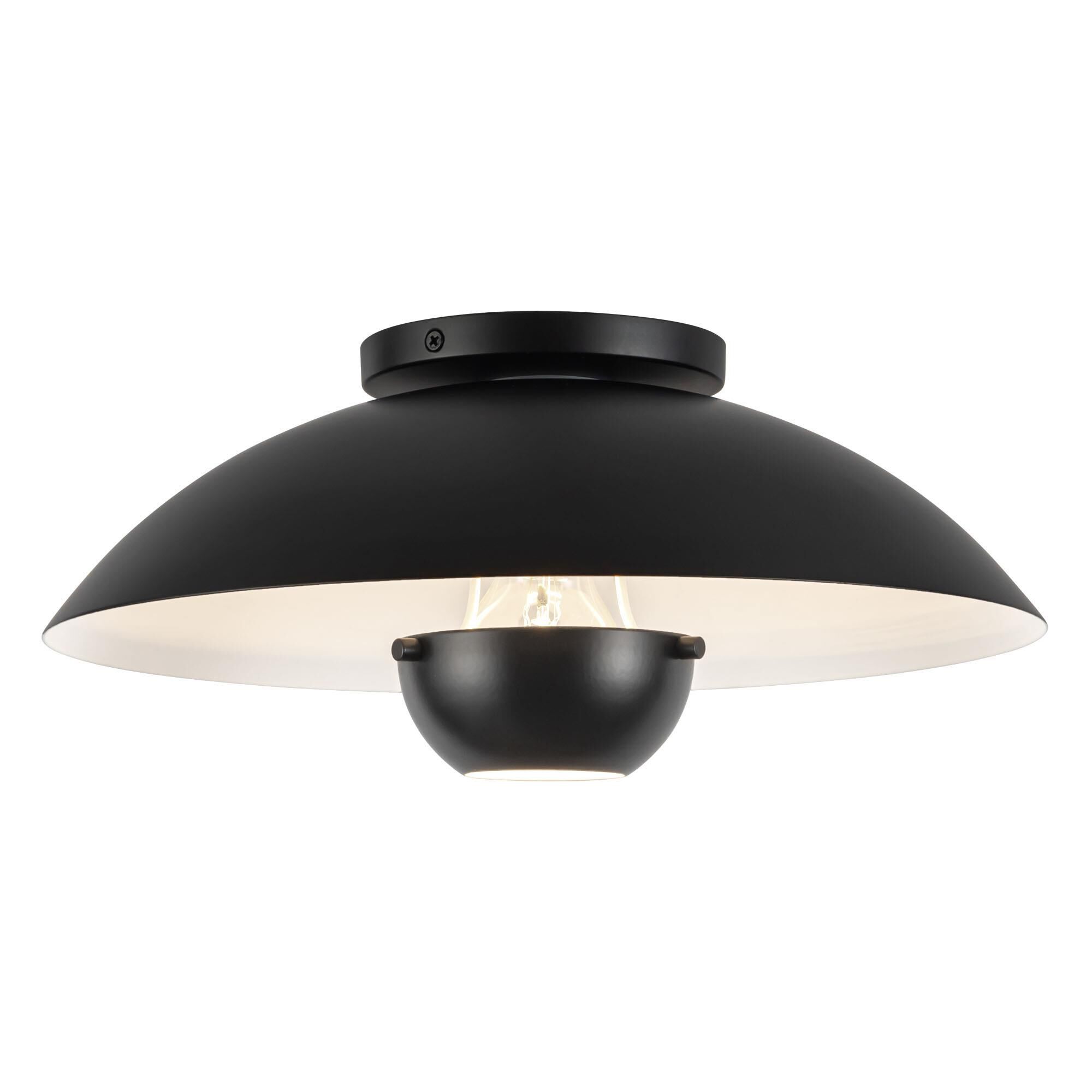 Shown in Black finish and Steel shade