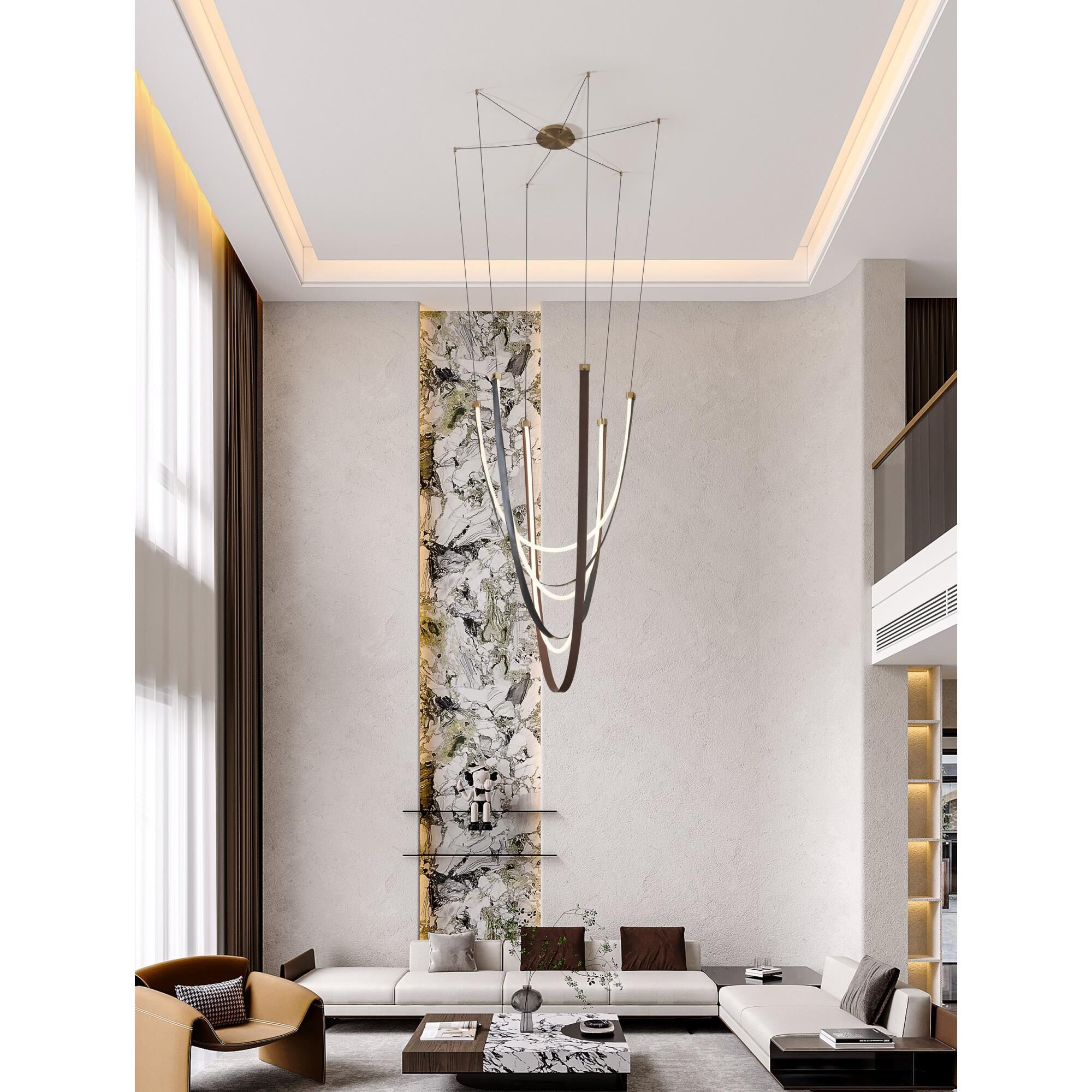 Shown in Champagne Gold finish and White shade