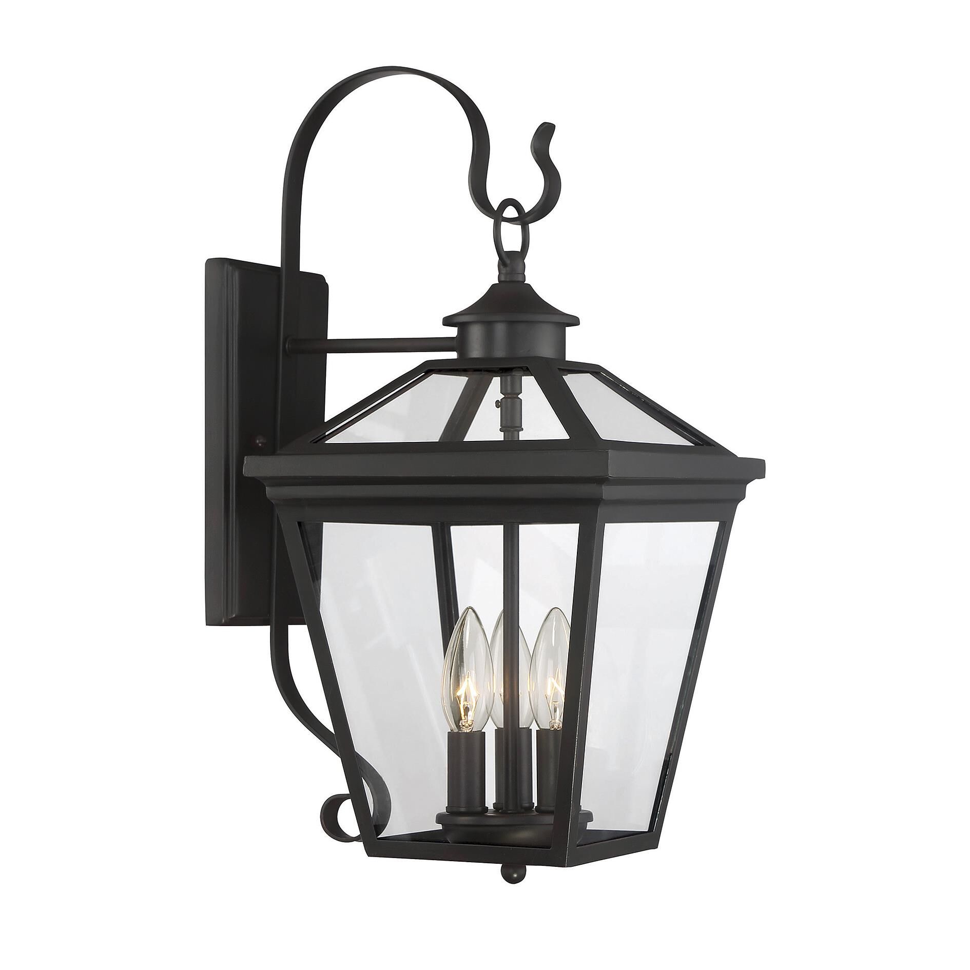 Shown in English Bronze finish and Clear glass