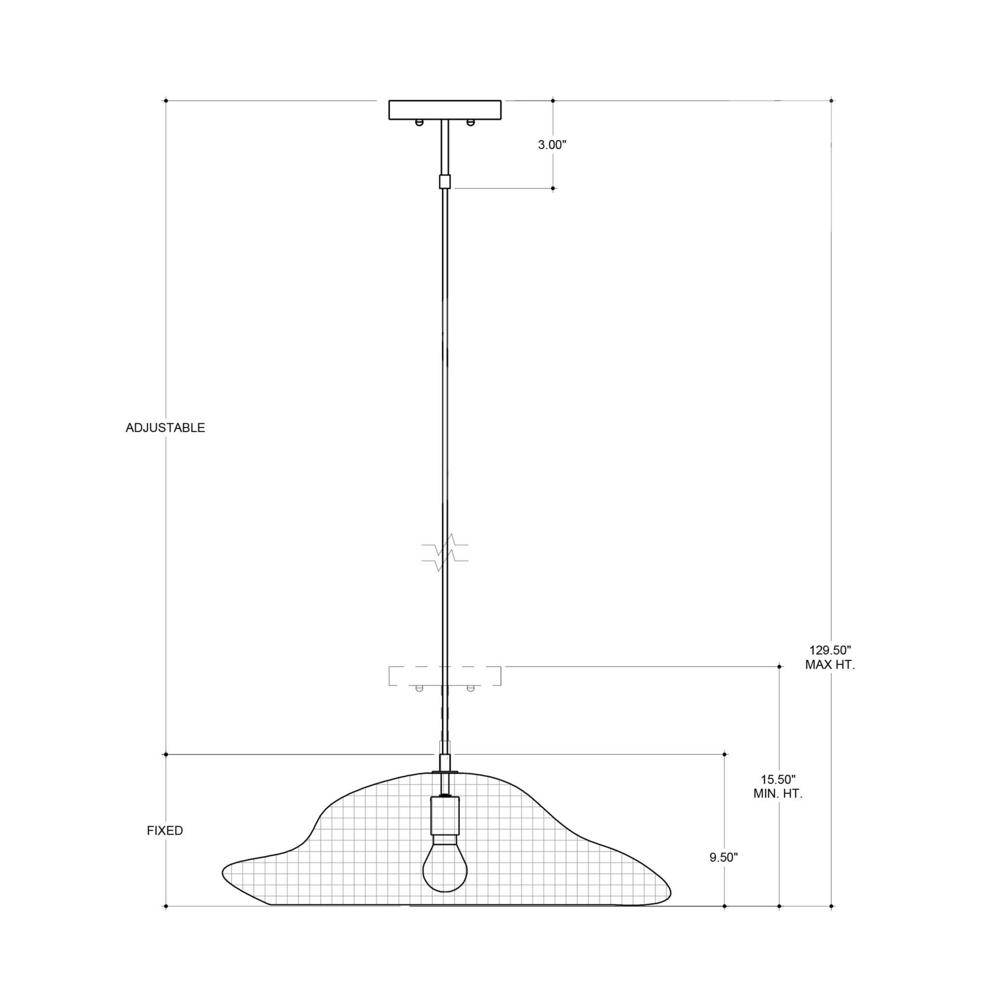 Comme Des Paniers 23 Inch Large Pendant by Currey and Company