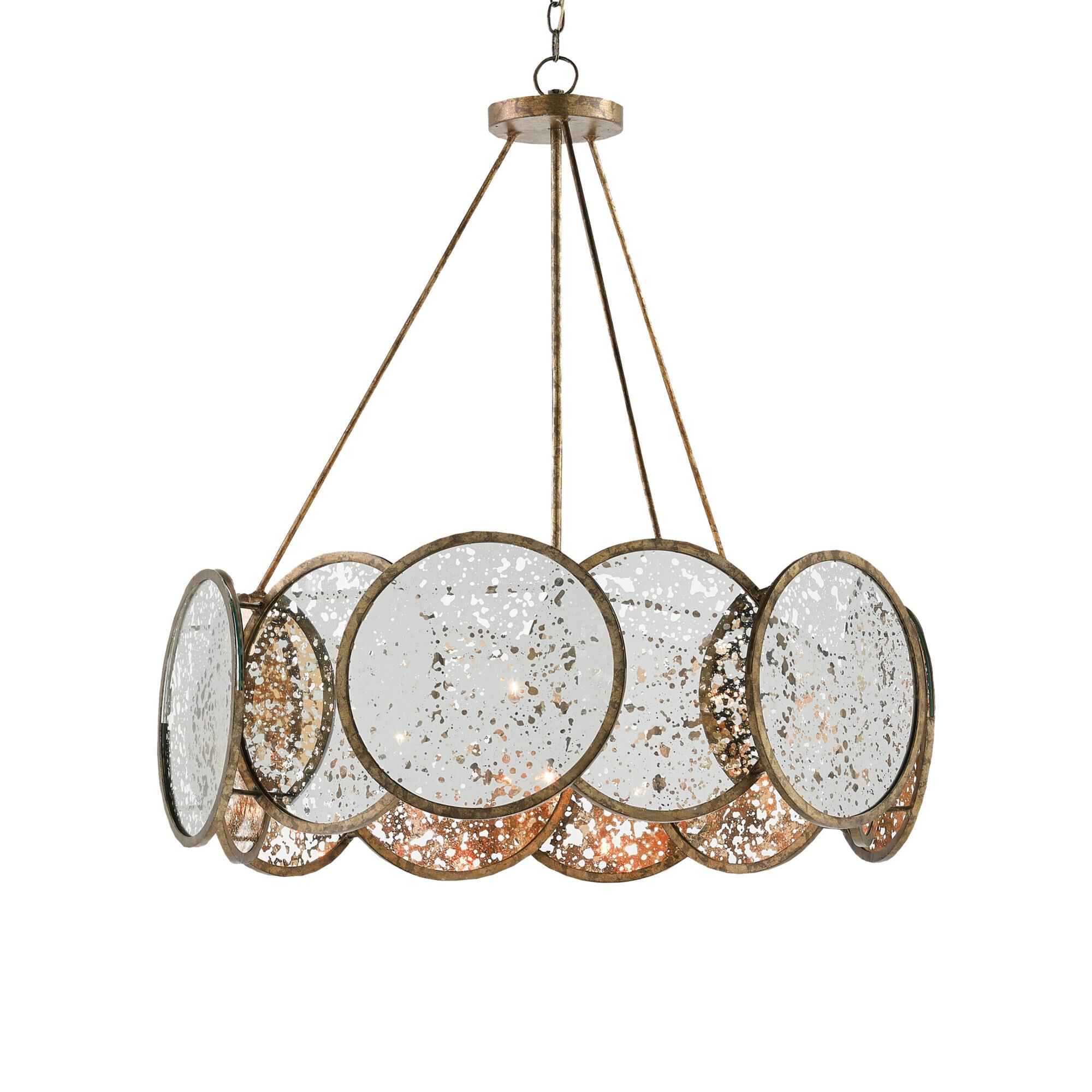 Oliveri 34 Inch 6 Light Chandelier by Currey and Company