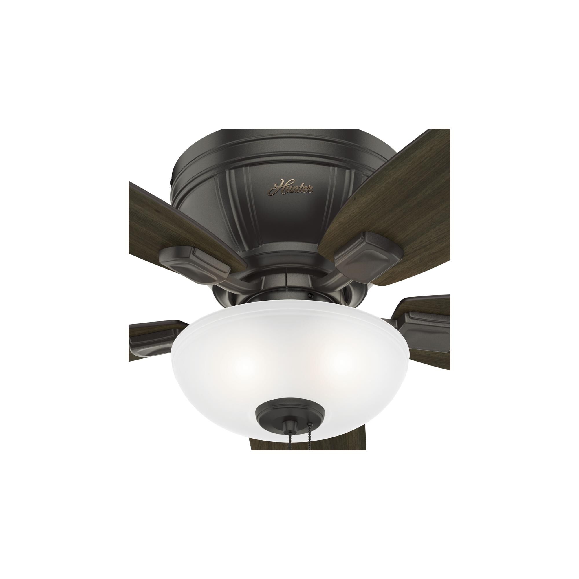 Kenbridge 52 Inch Flush Mount Fan with Light Kit by Hunter Fan