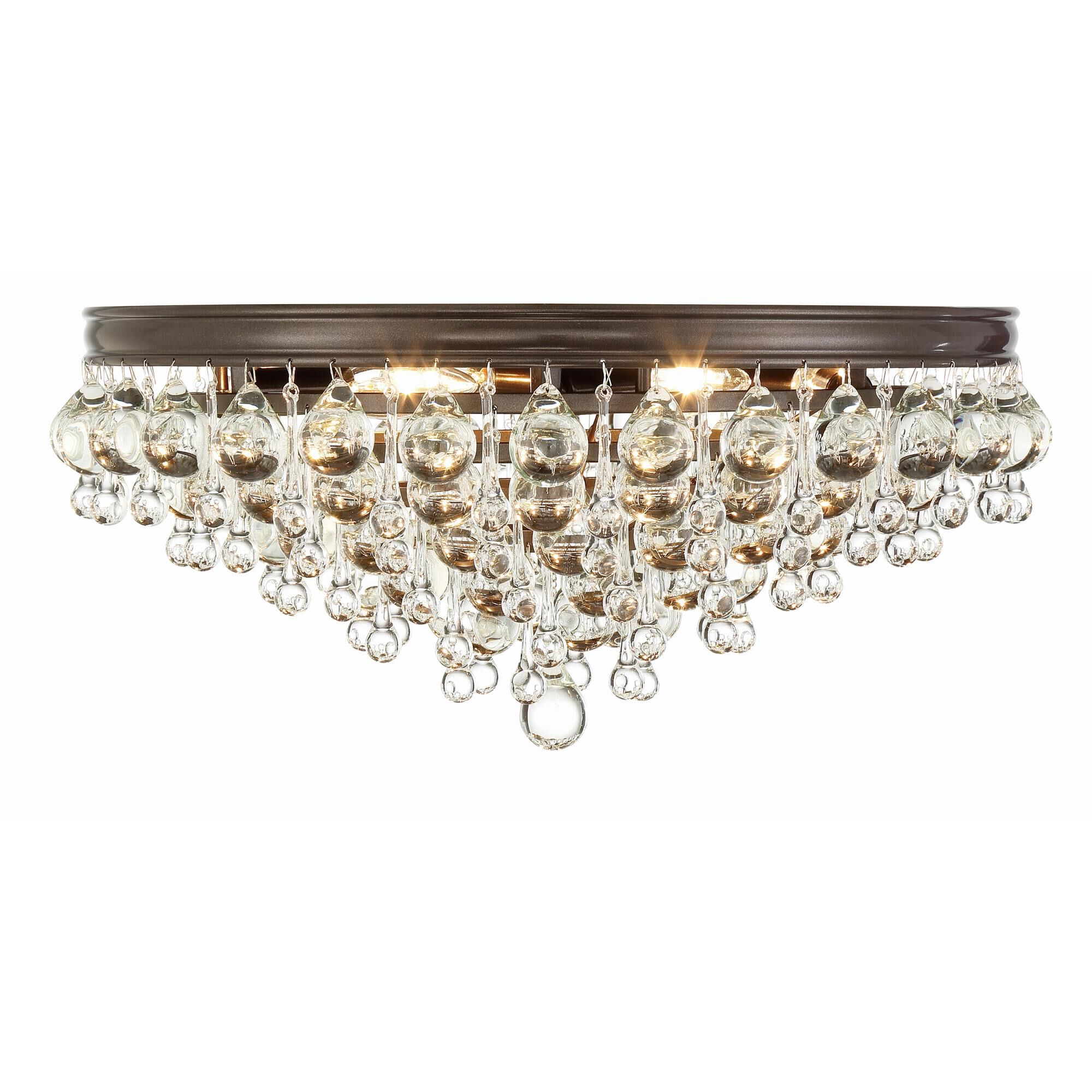 Shown in Vibrant Bronze finish and Clear Glass Drops crystal