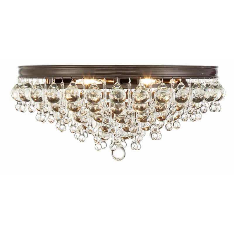 Calypso 20 Inch 6 Light Flush Mount by Crystorama