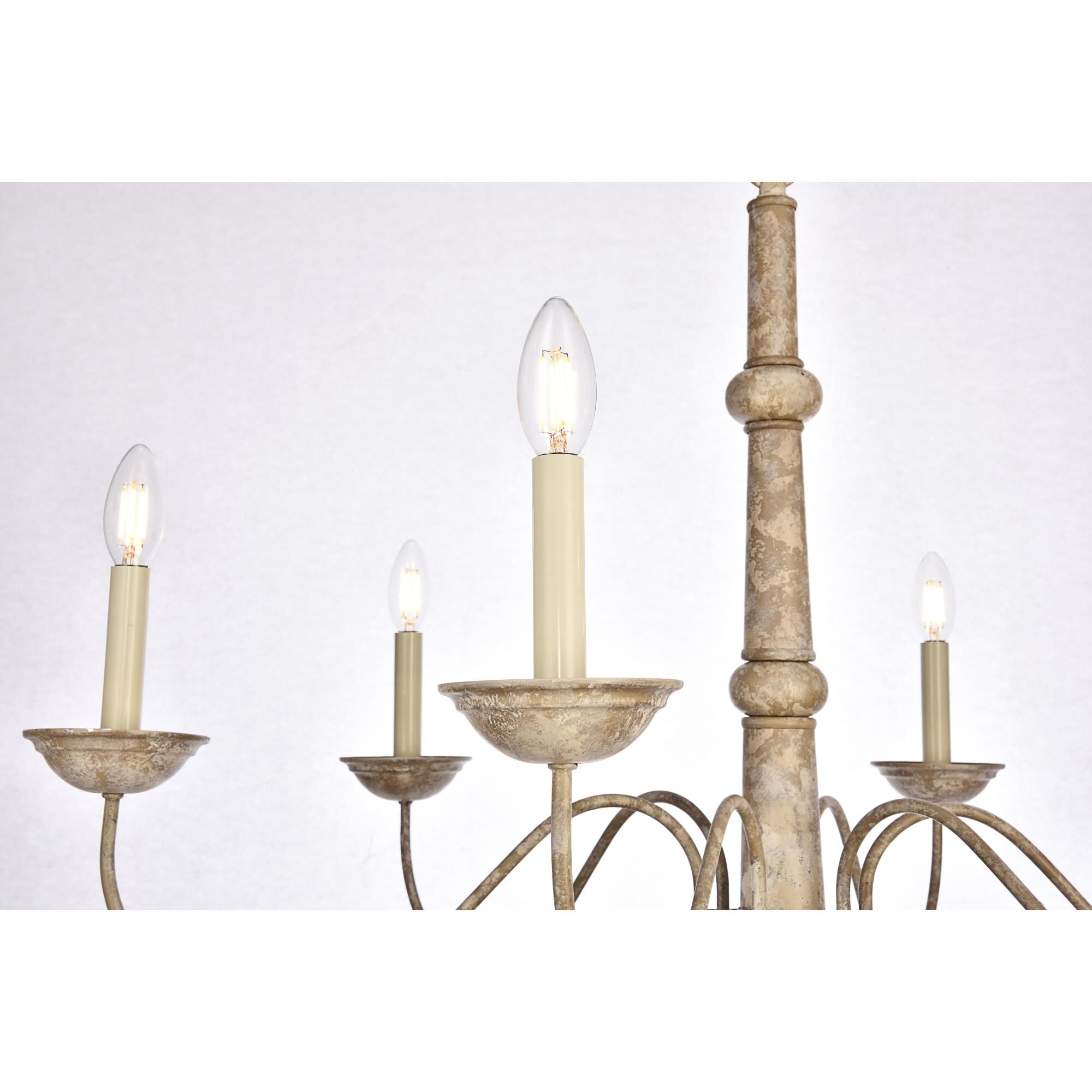 Merritt 35 Inch 6 Light Chandelier by Elegant Lighting