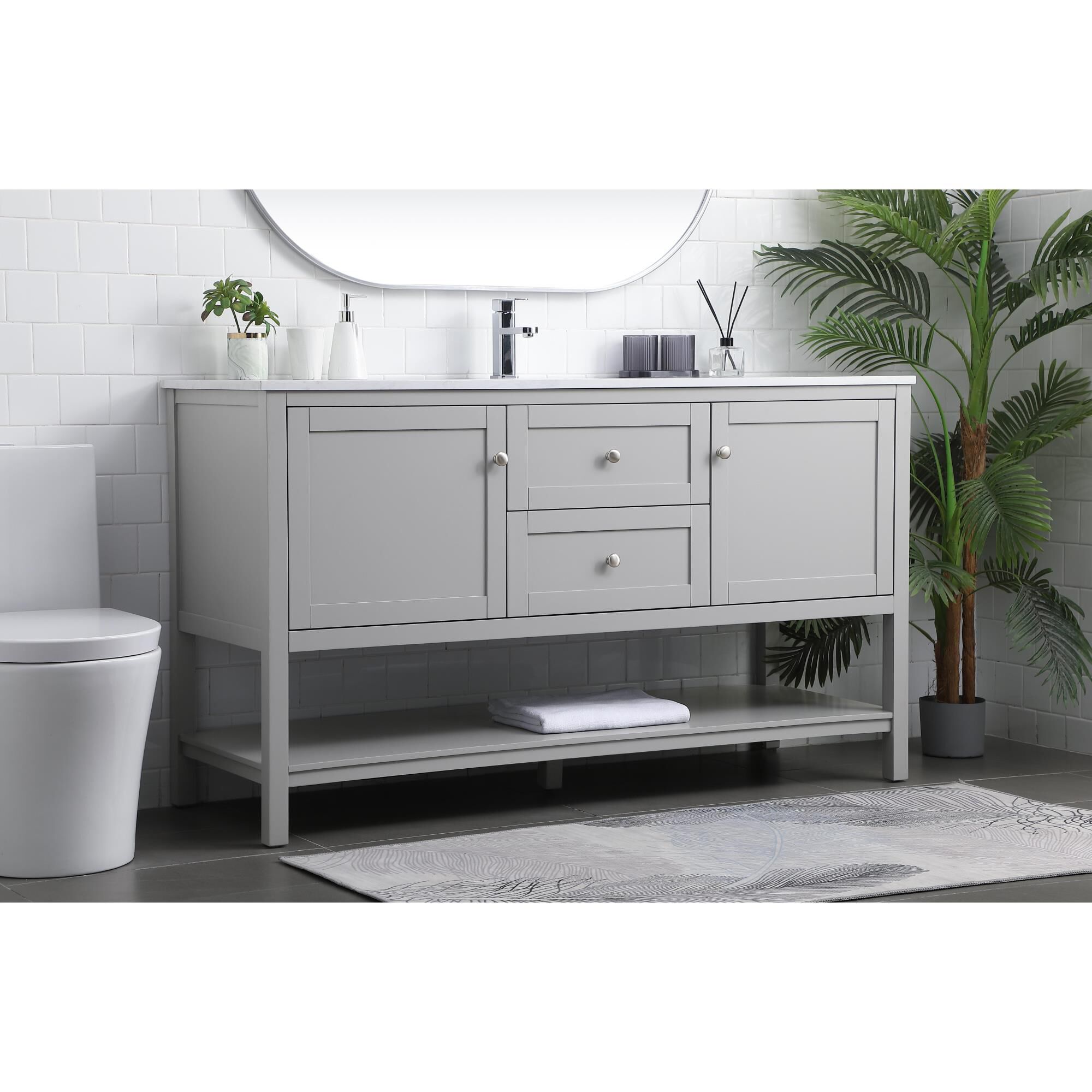 Shown in Grey finish