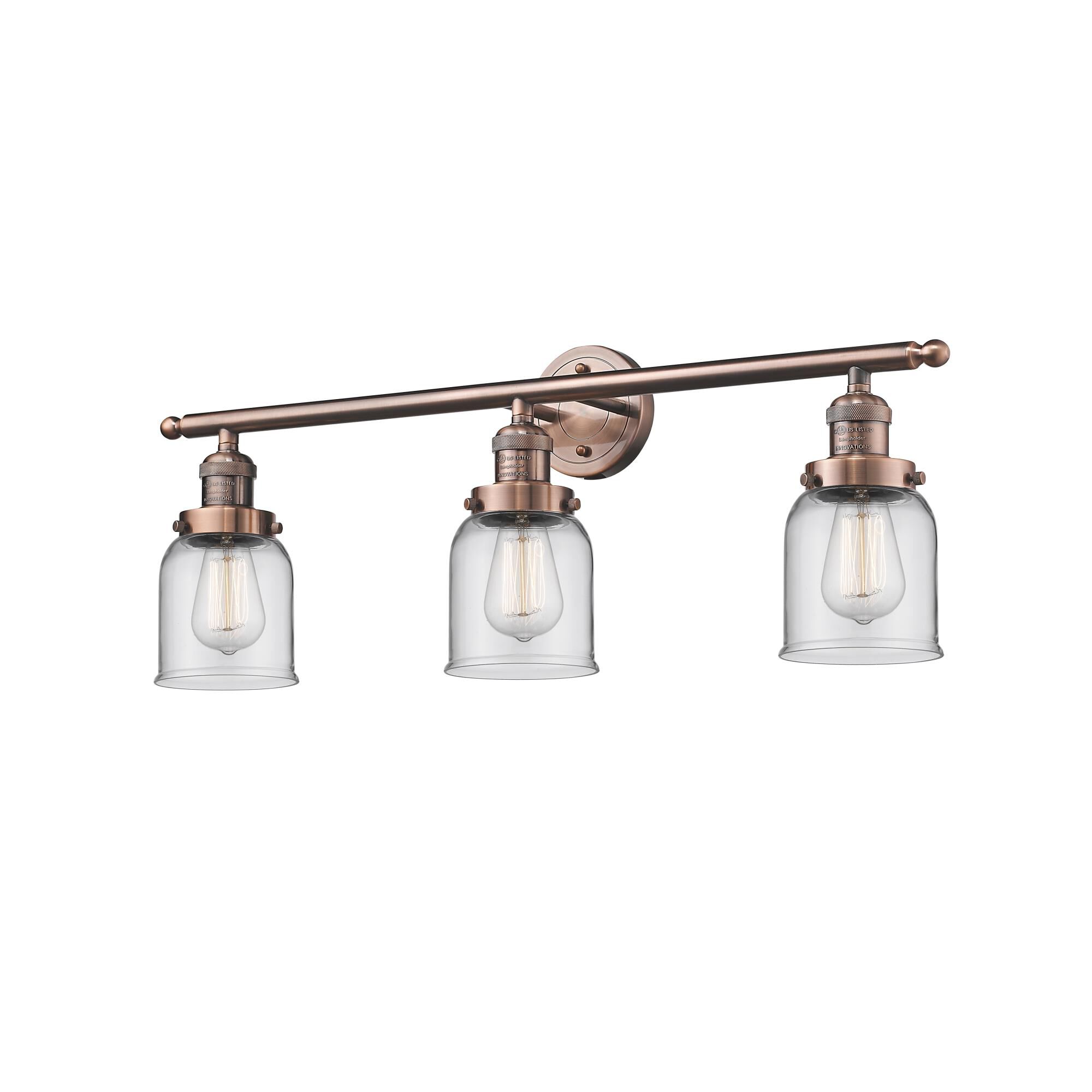 Bruno Marashlian Small Bell 30 Inch 3 Light Bath Vanity Light by Innovations Lighting