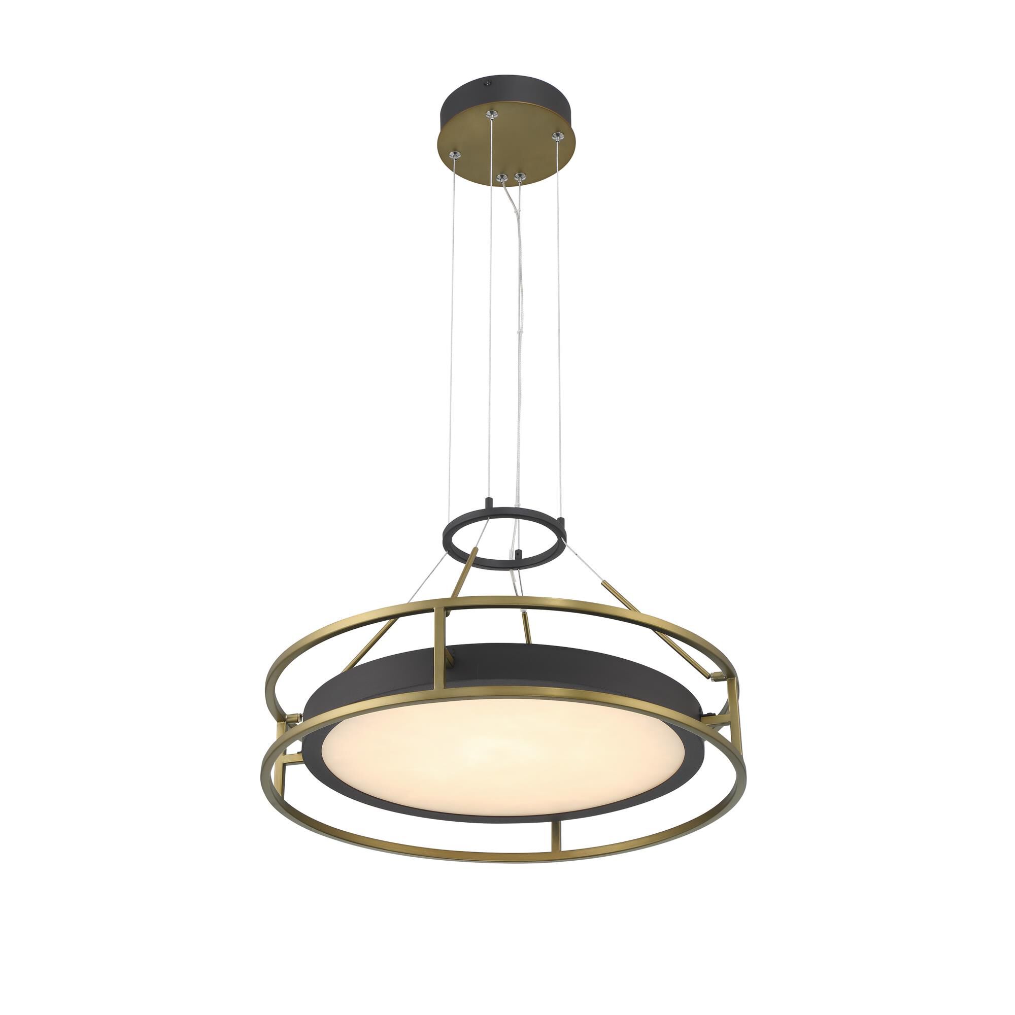 Shown in Soft Brass And Sand Coal finish and White glass and Faux Alabaster shade