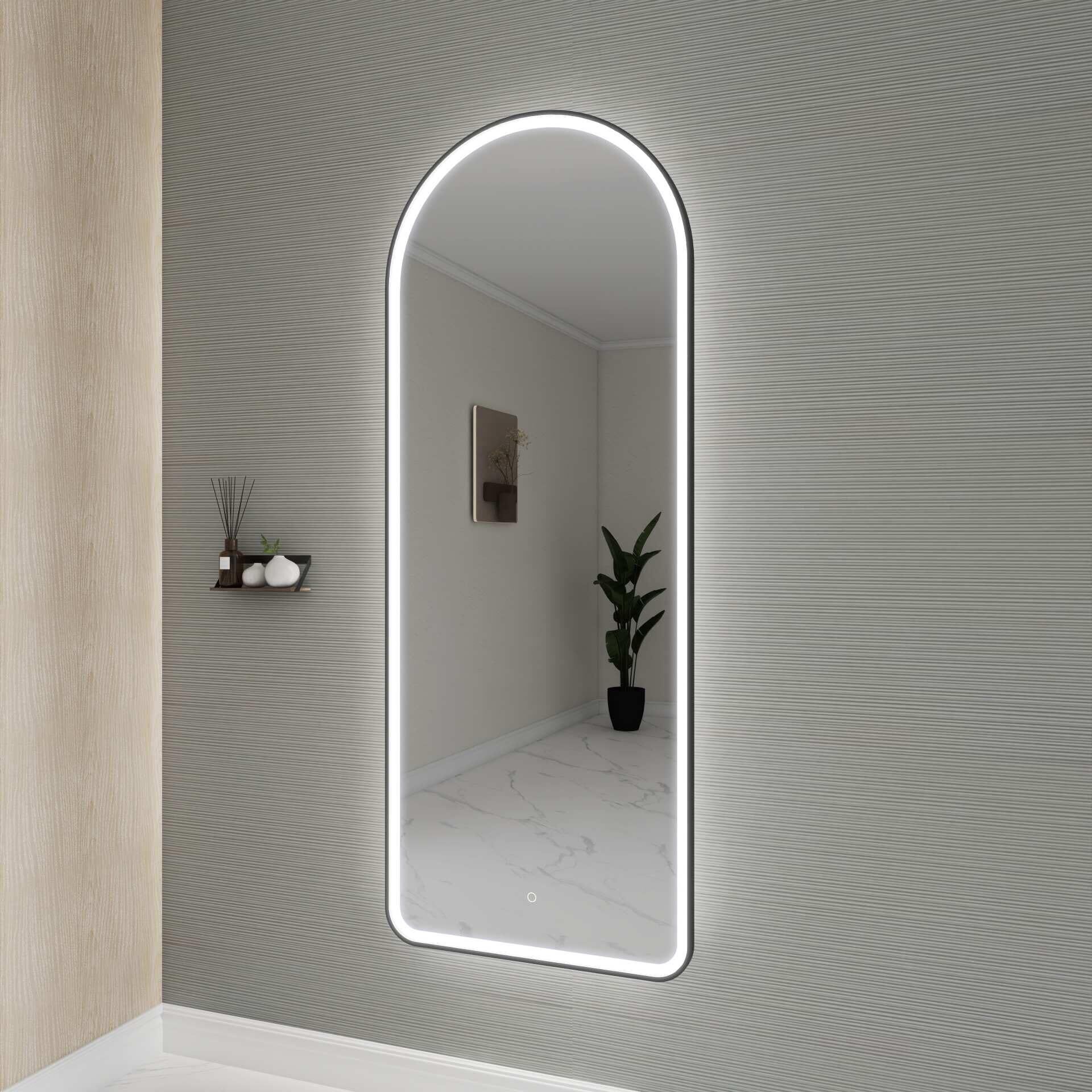Harmoni 72 Inch Arched LED Lighted Mirror by Elegant Decor