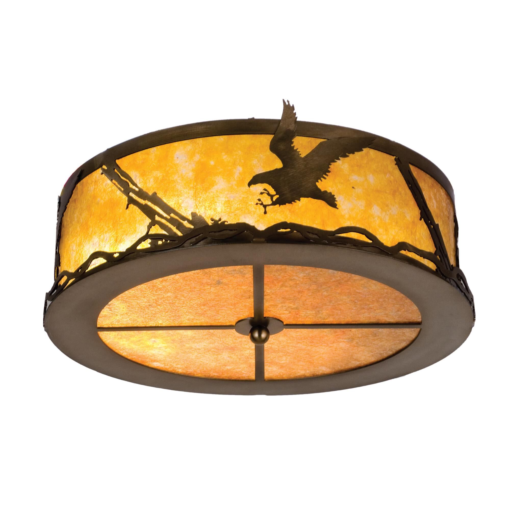 Strike Of The Eagle 16 Inch 2 Light Flush Mount by Meyda Lighting