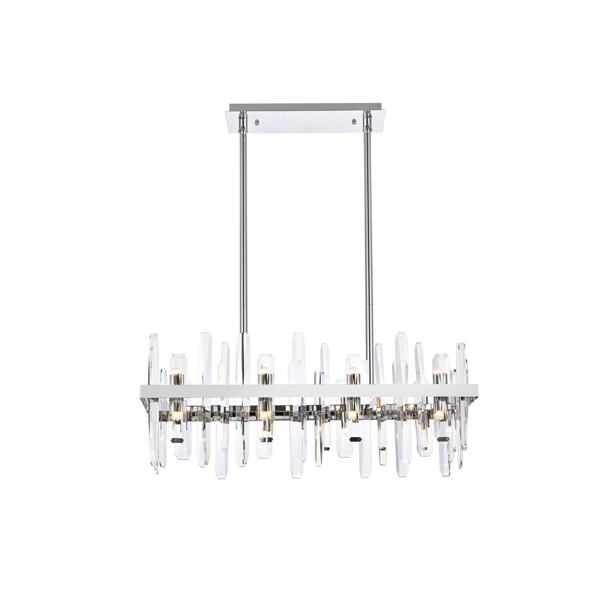 Serena 30 Inch 16 Light Linear Suspension Light by Elegant Lighting
