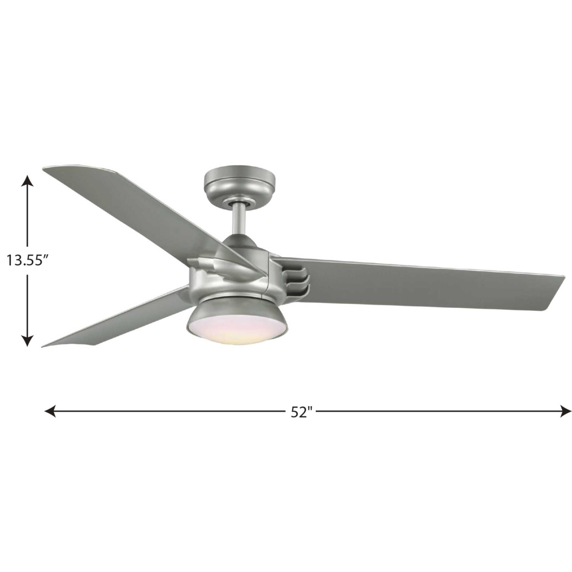 Edwidge 52 Inch Ceiling Fan with Light Kit by Progress Lighting