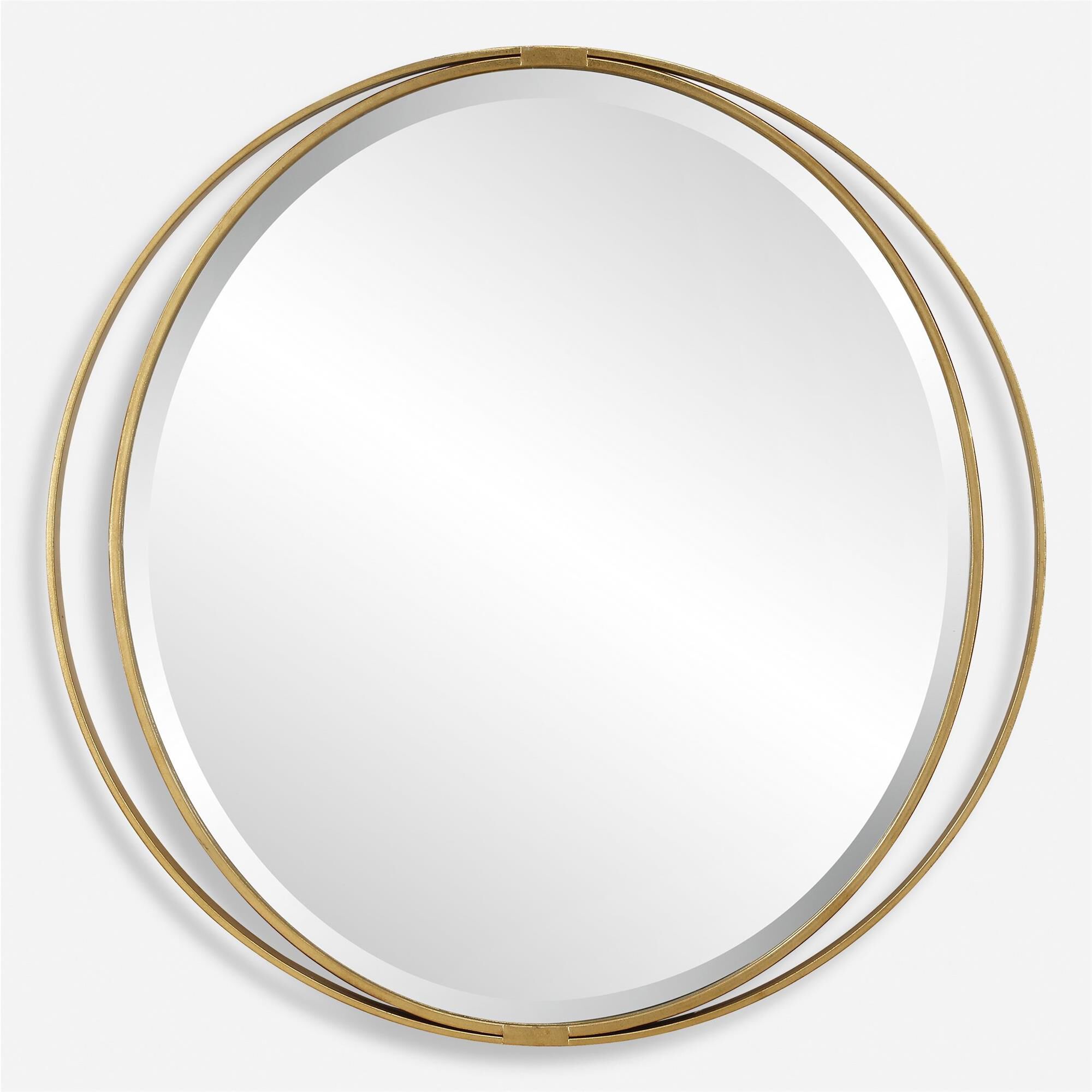 Shown in The Rhodes Round Mirror Features A Round Outer Iron Frame Surrounding An Inner Oval, Finished In A A finish