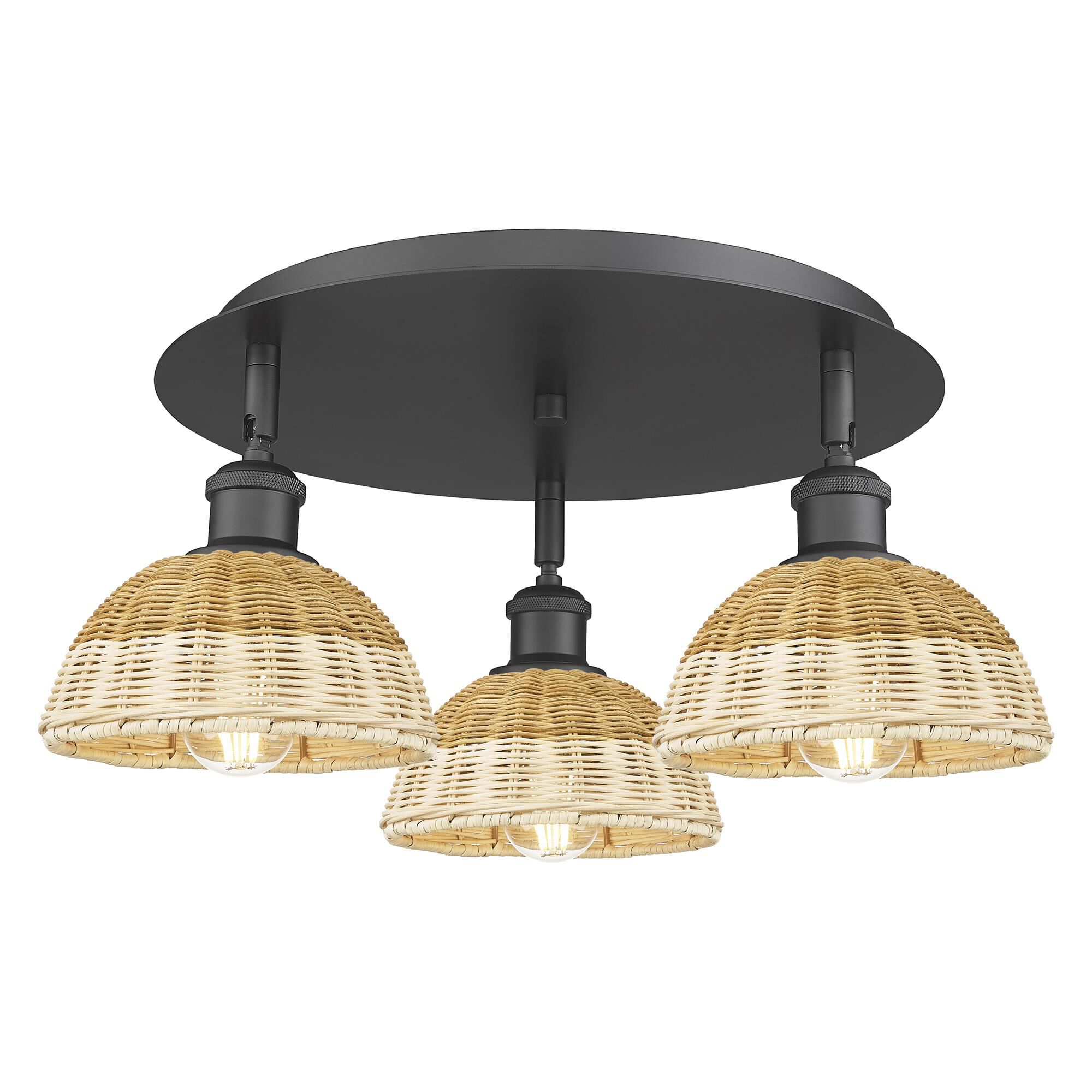 Shown in Matte Black finish and Natural shade