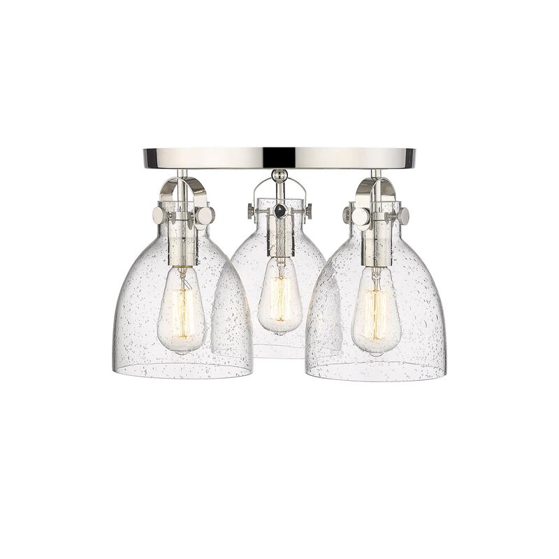 Bruno Marashlian Newton Bell 19 Inch 3 Light Flush Mount by Innovations Lighting