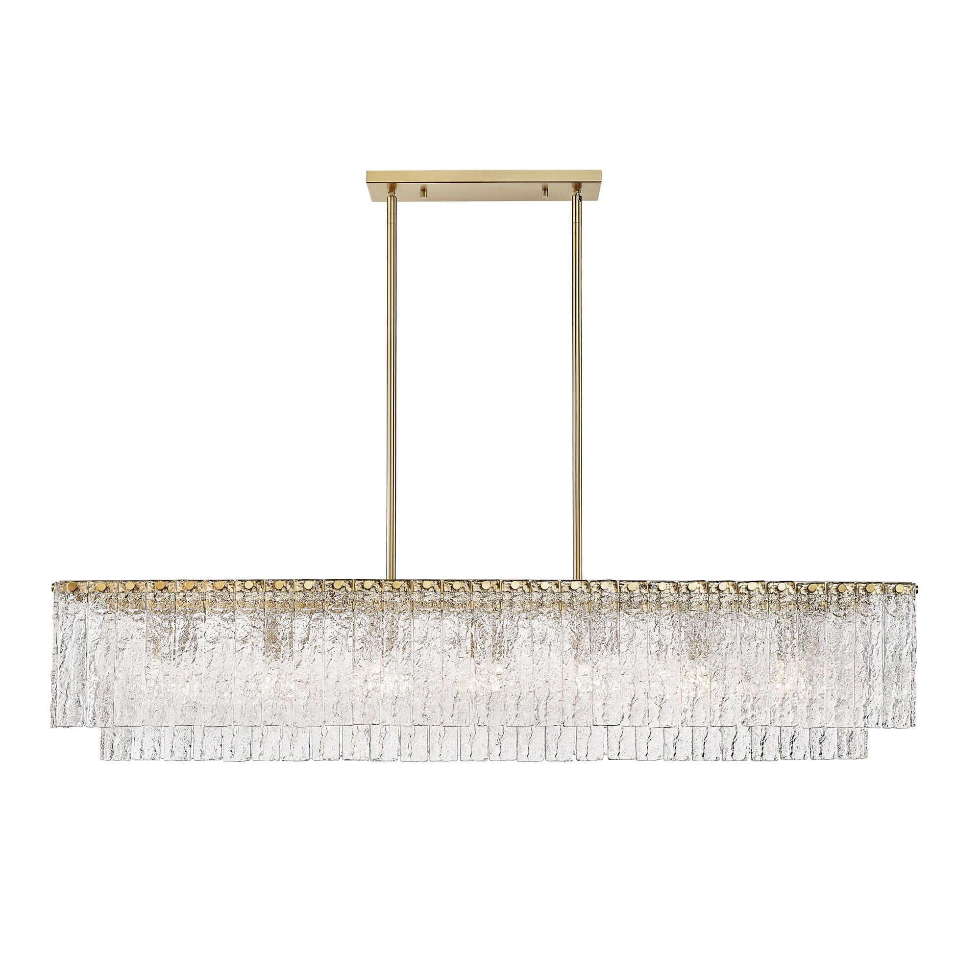 Shown in Modern Gold finish and Clear glass