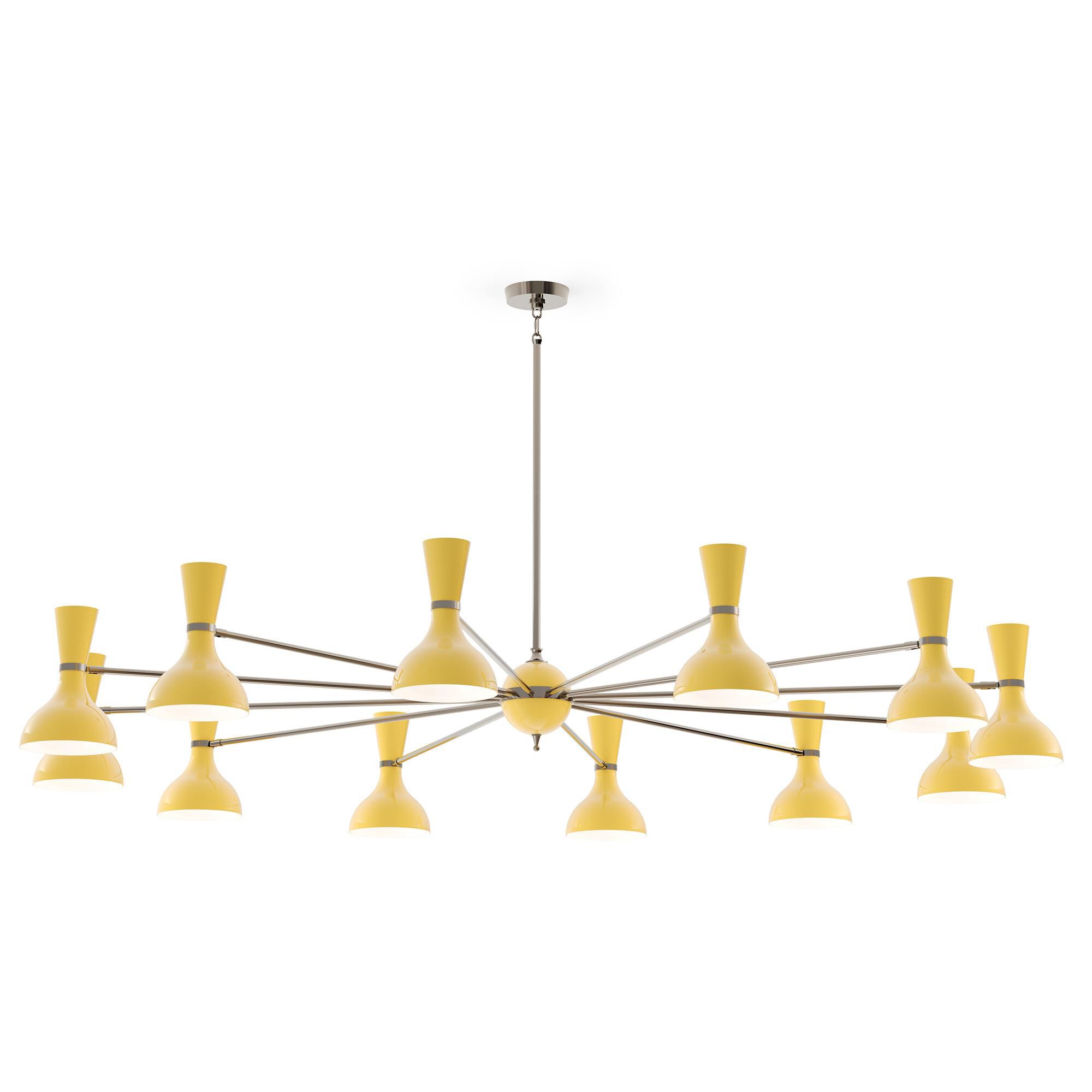 Shown in Polished Nickel finish and Sunset shade