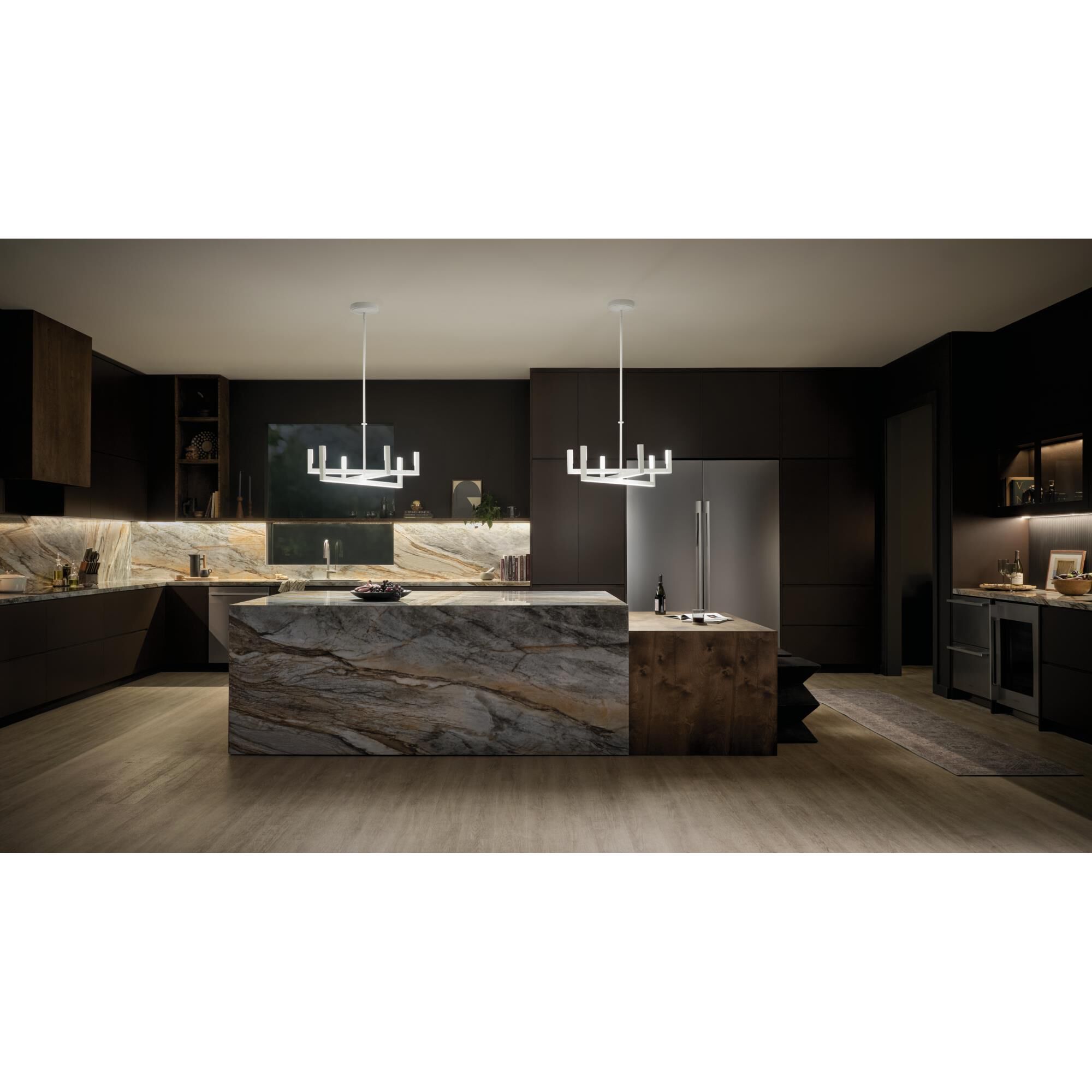 Priam 43 Inch 6 Light LED Chandelier by Elan Lighting