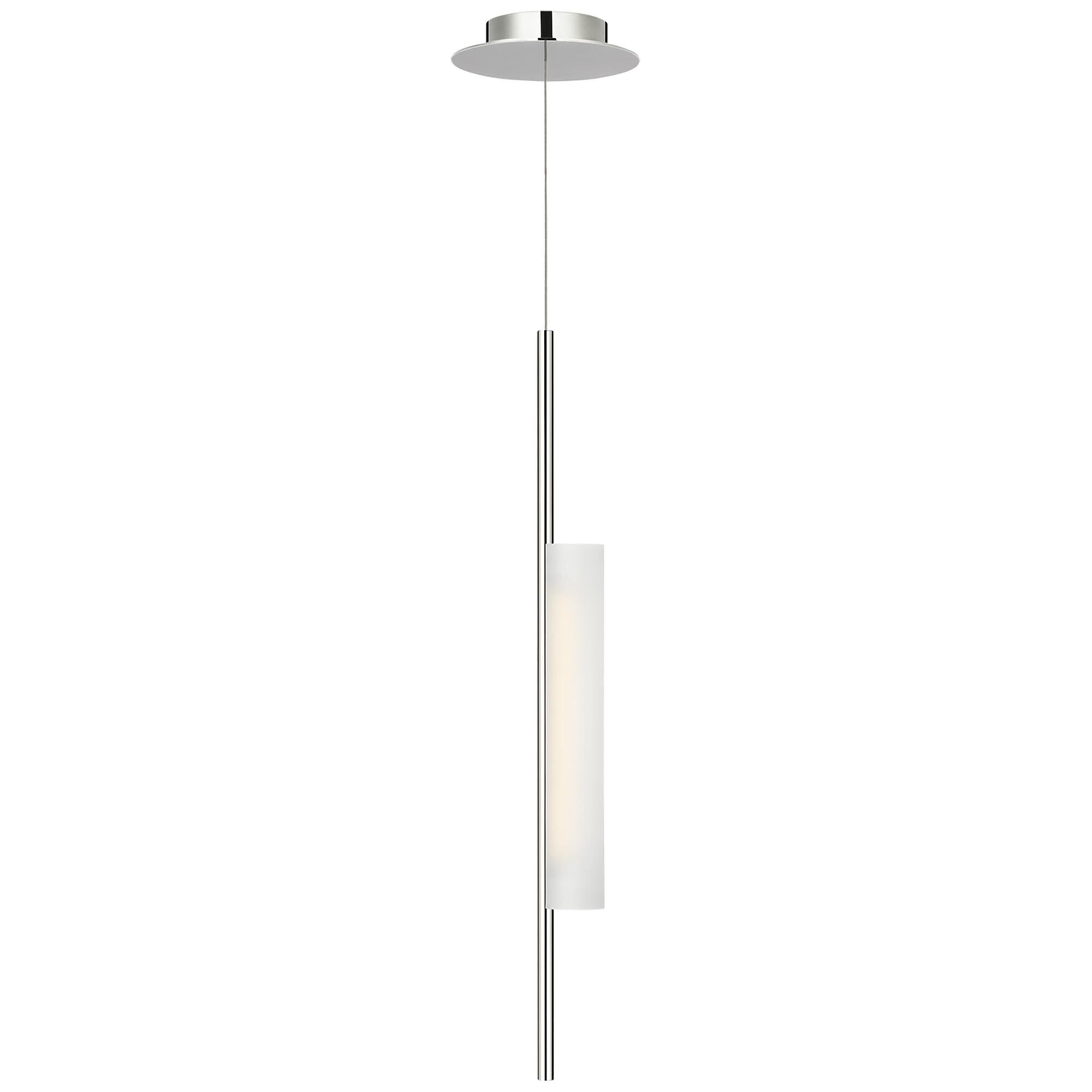 Shown in Polished Nickel finish and Soft Etched glass