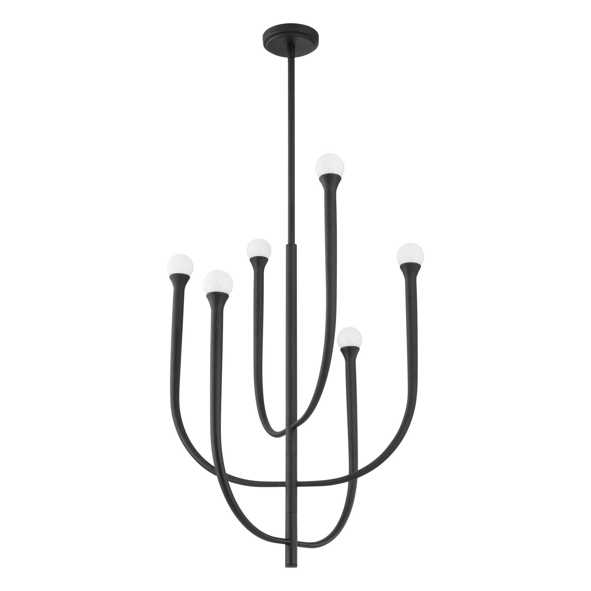 Shown in Plaster Black finish and Opal glass