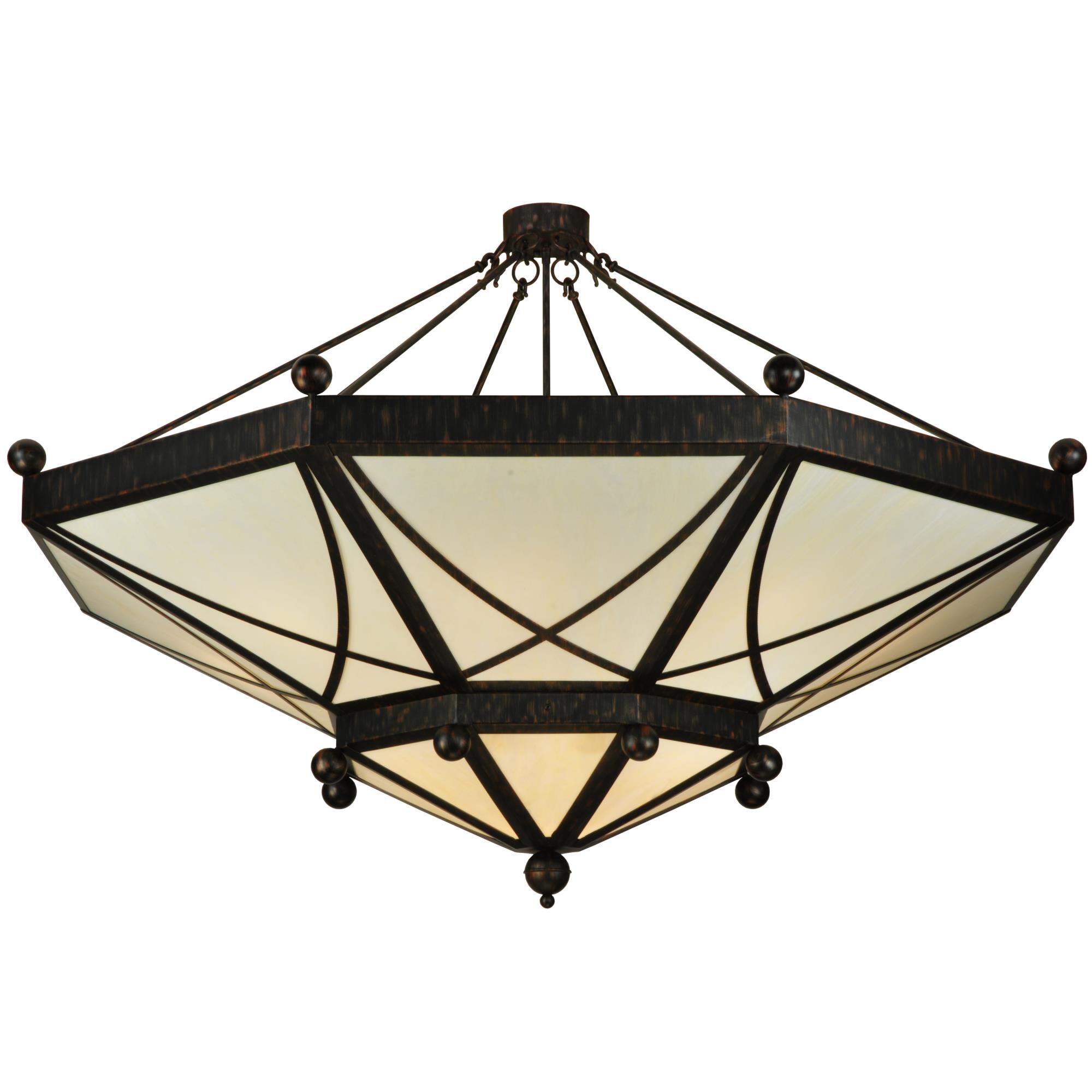 Grenoble 74 Inch 15 Light Semi Flush Mount by Meyda Lighting