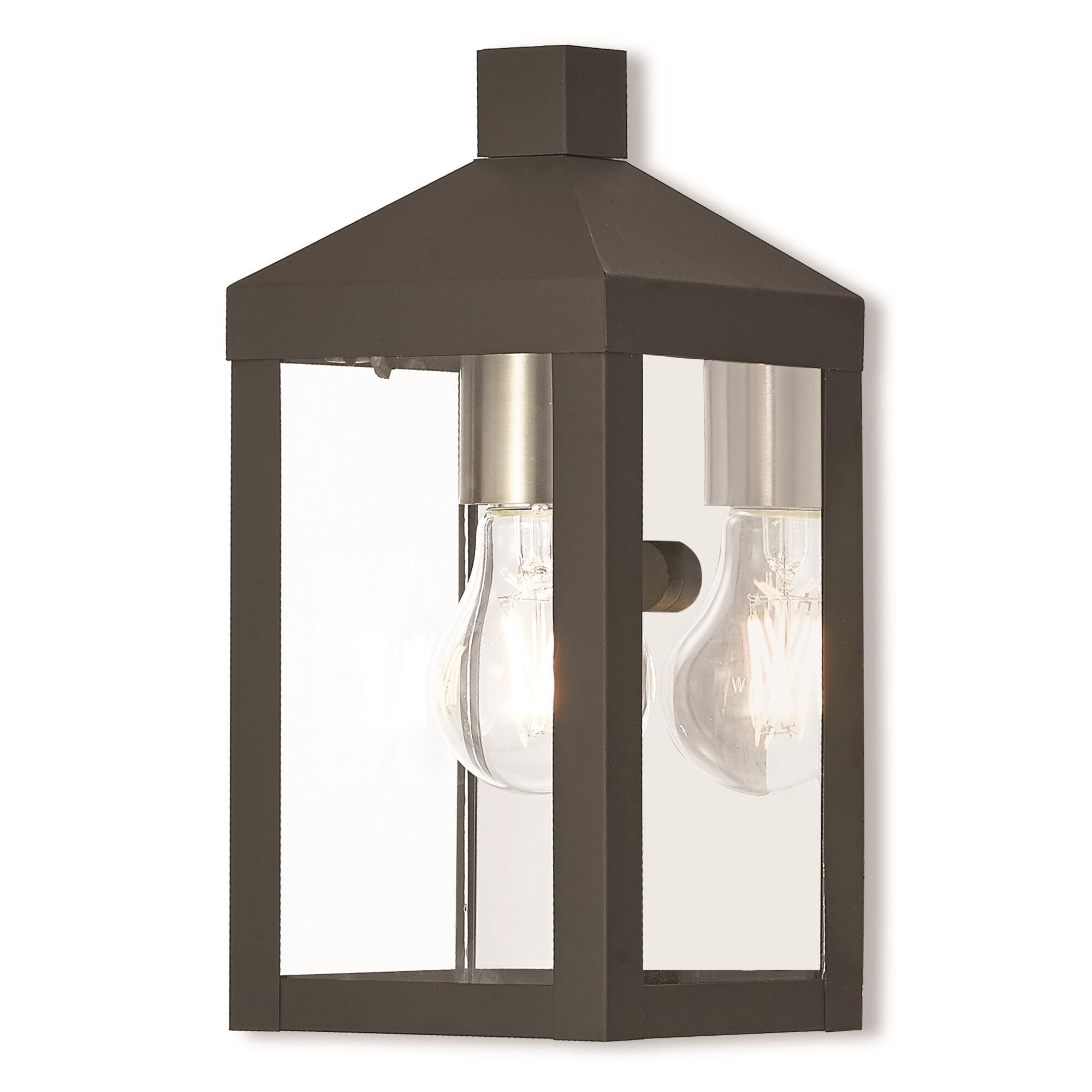 Shown in Black finish and Clear glass