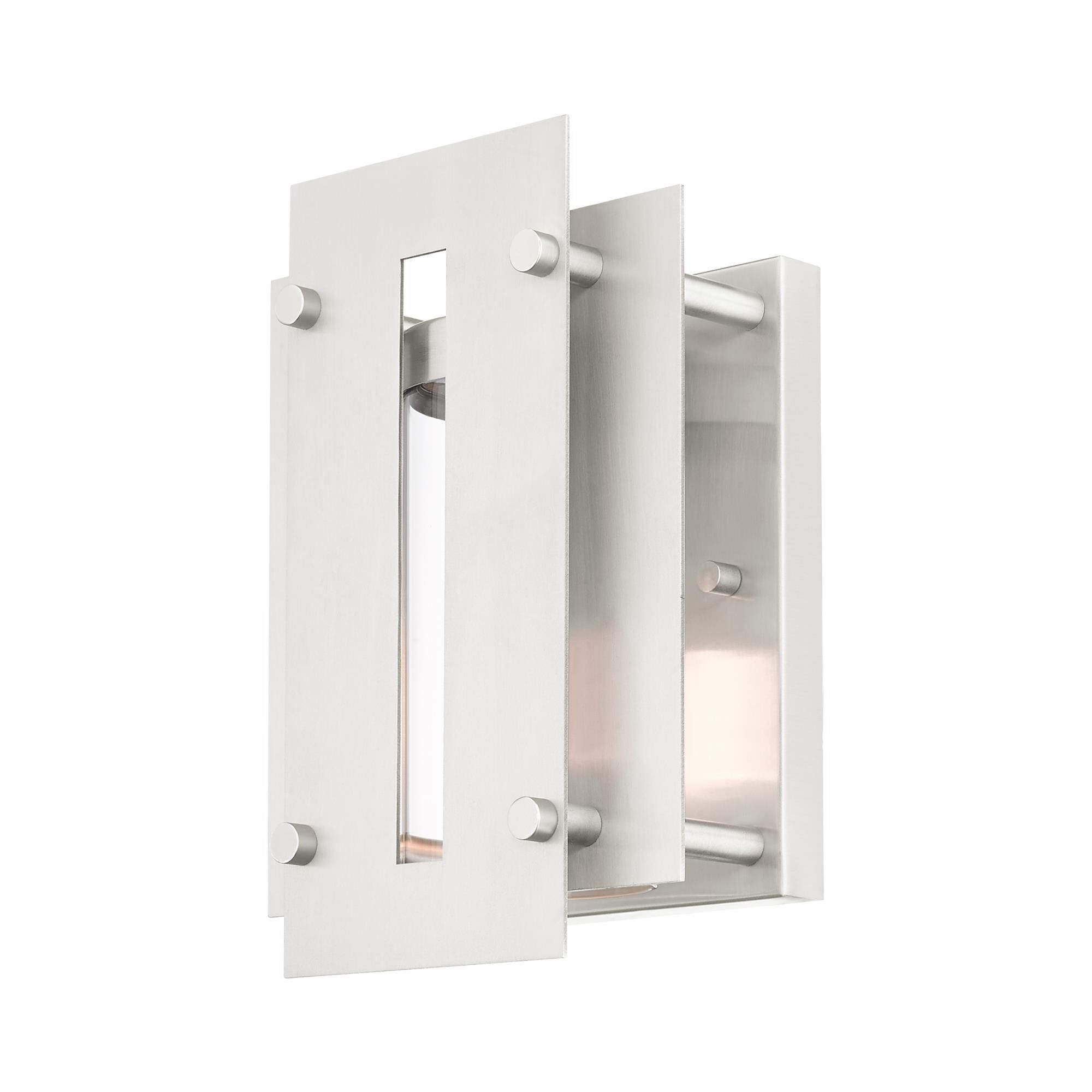 Shown in Brushed Nickel Accents finish and Clear glass and Clear Glass shade