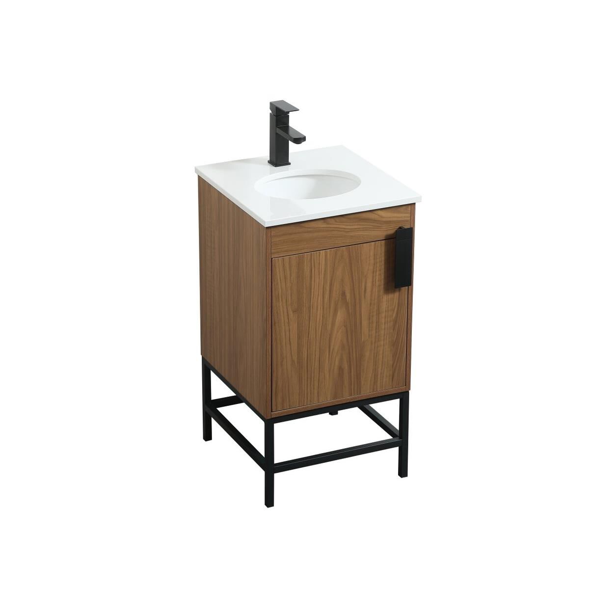 Shown in Walnut Brown finish and Without Backsplash accent