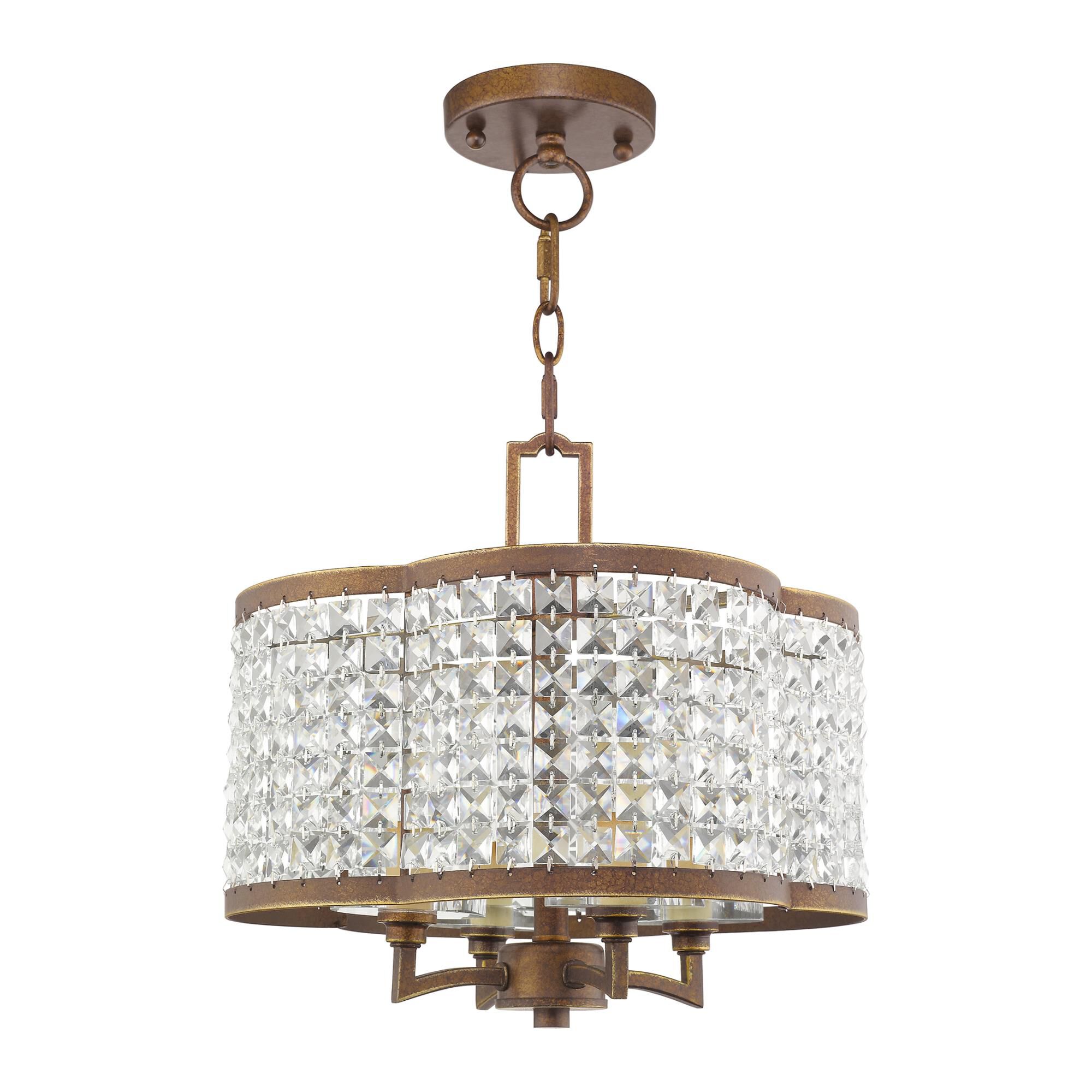 Grammercy 14 Inch 4 Light Mini Chandelier by Livex Lighting