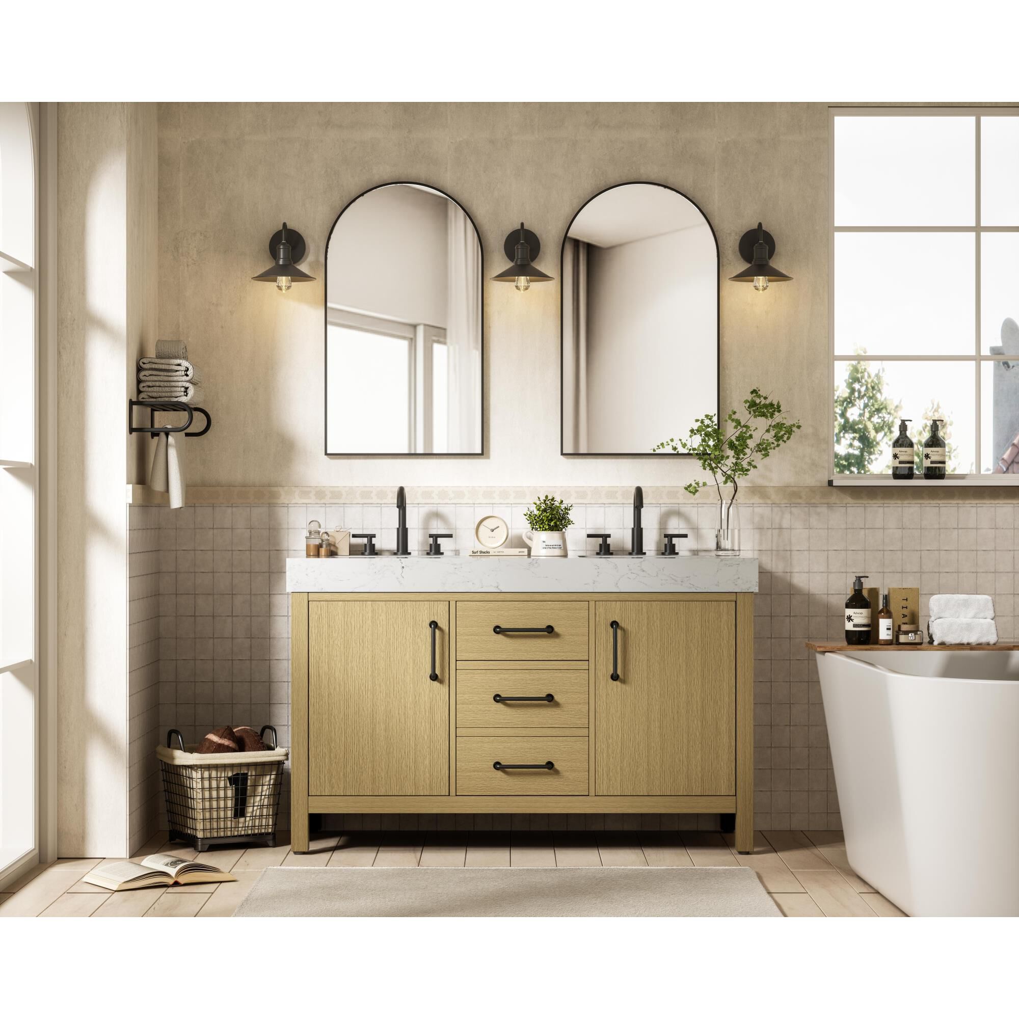 Nathan 54 Inch Bath Vanity by Elegant Dcor