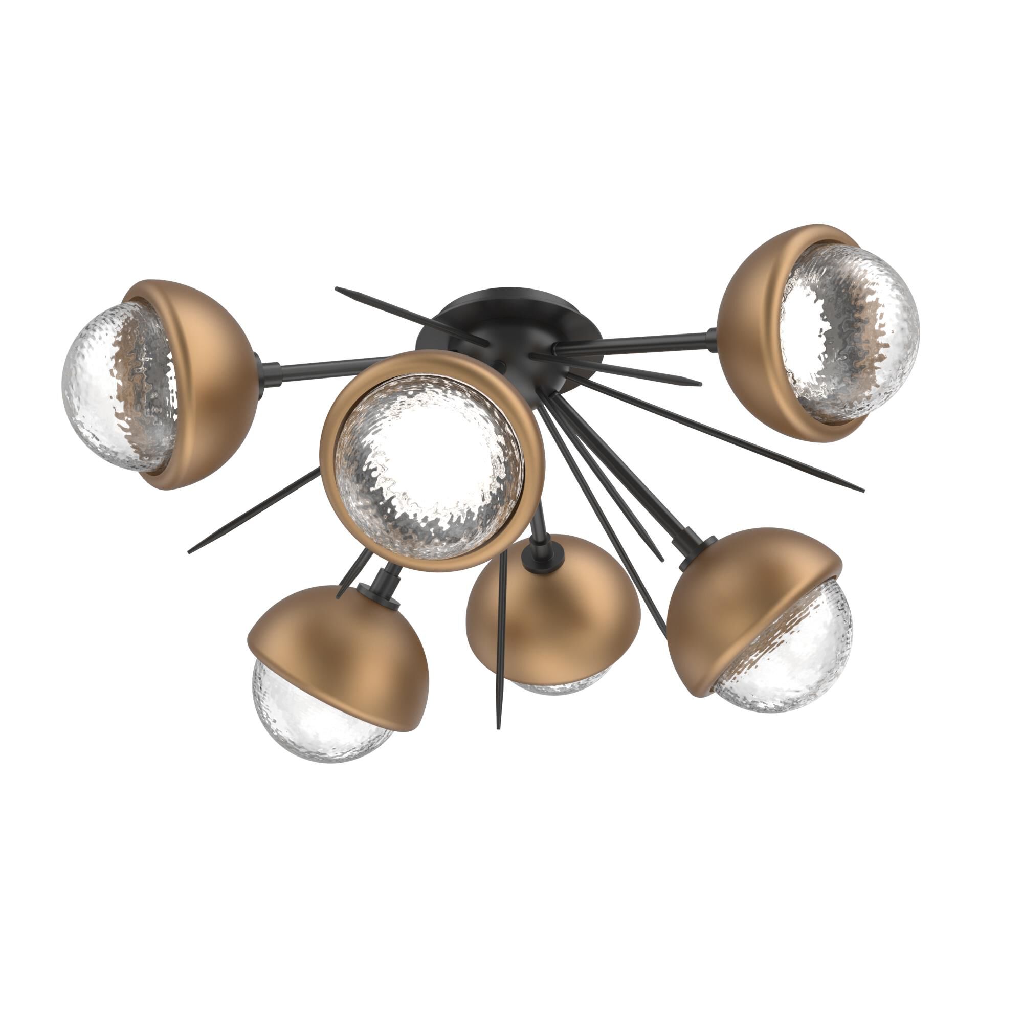 Shown in Matte Black finish and Clear glass and Novel Brass accent