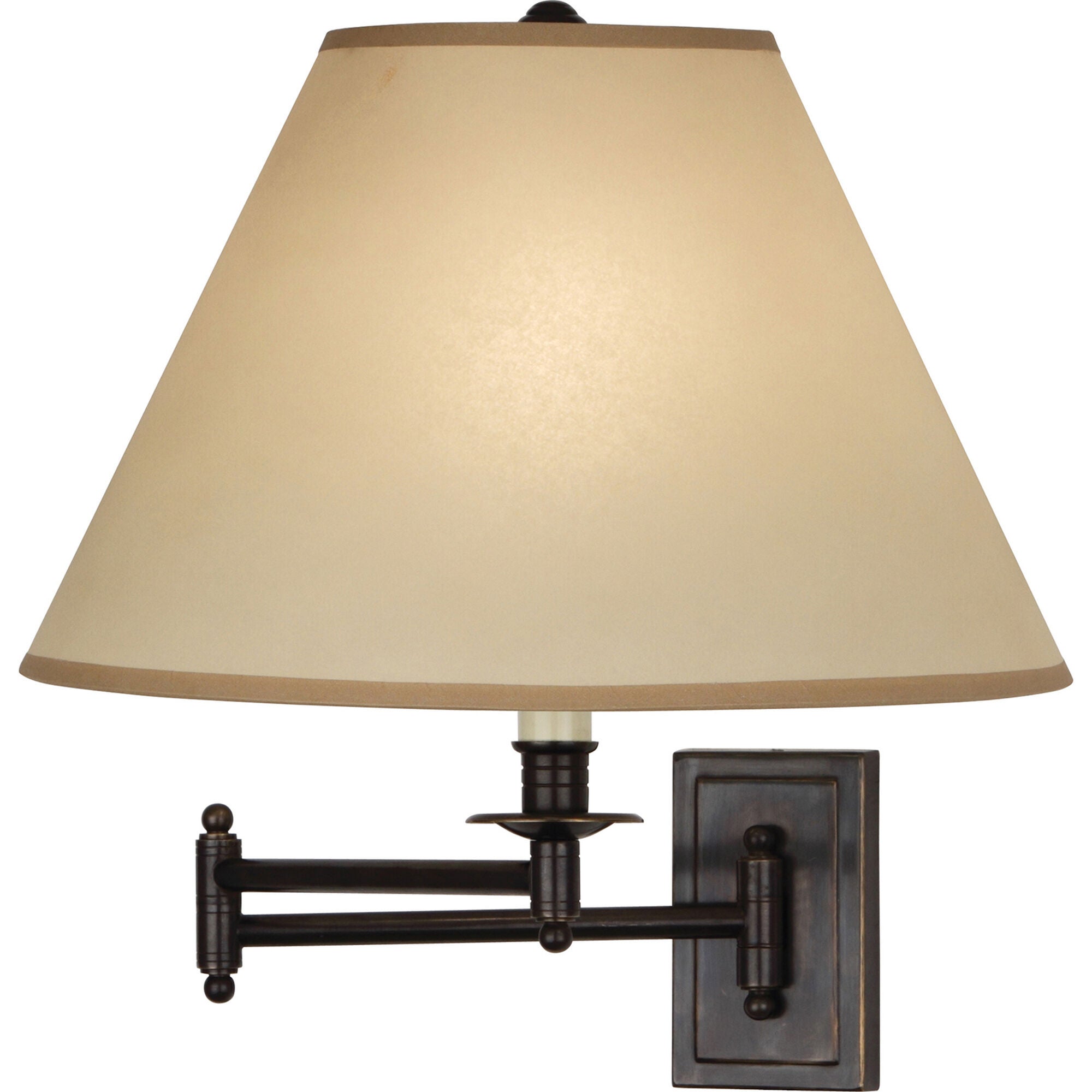 Shown in Deep Patina Bronze finish and Translucent Flax Parchment shade