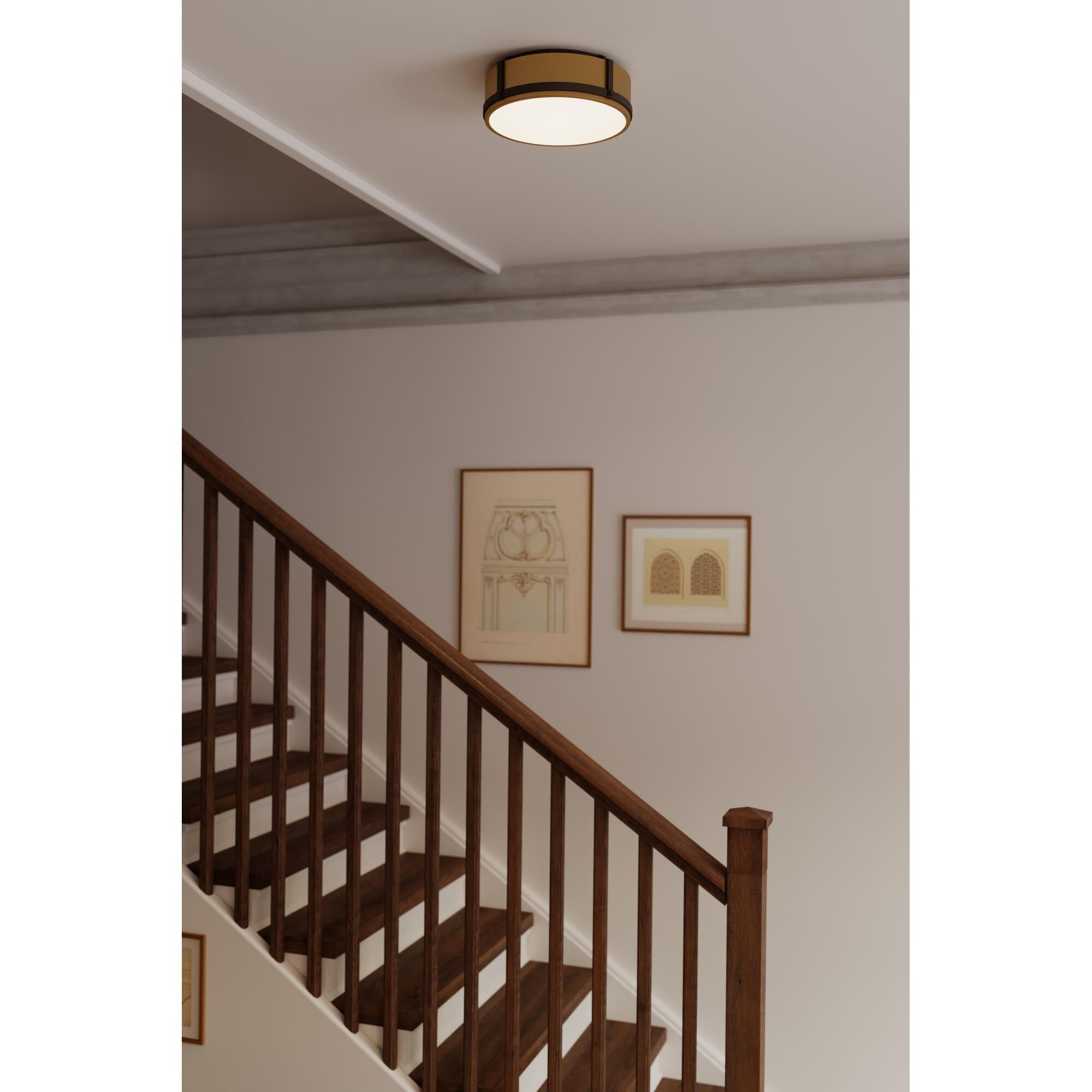 Shown in Legacy Brass and Dark Matte Black finish and Etched Opal glass