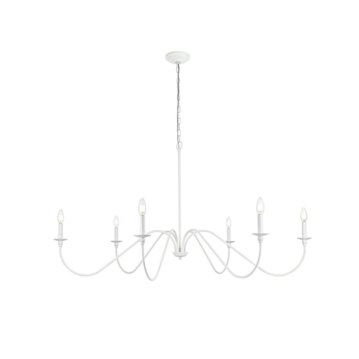 Rohan 54 Inch 6 Light Chandelier by Elegant Lighting