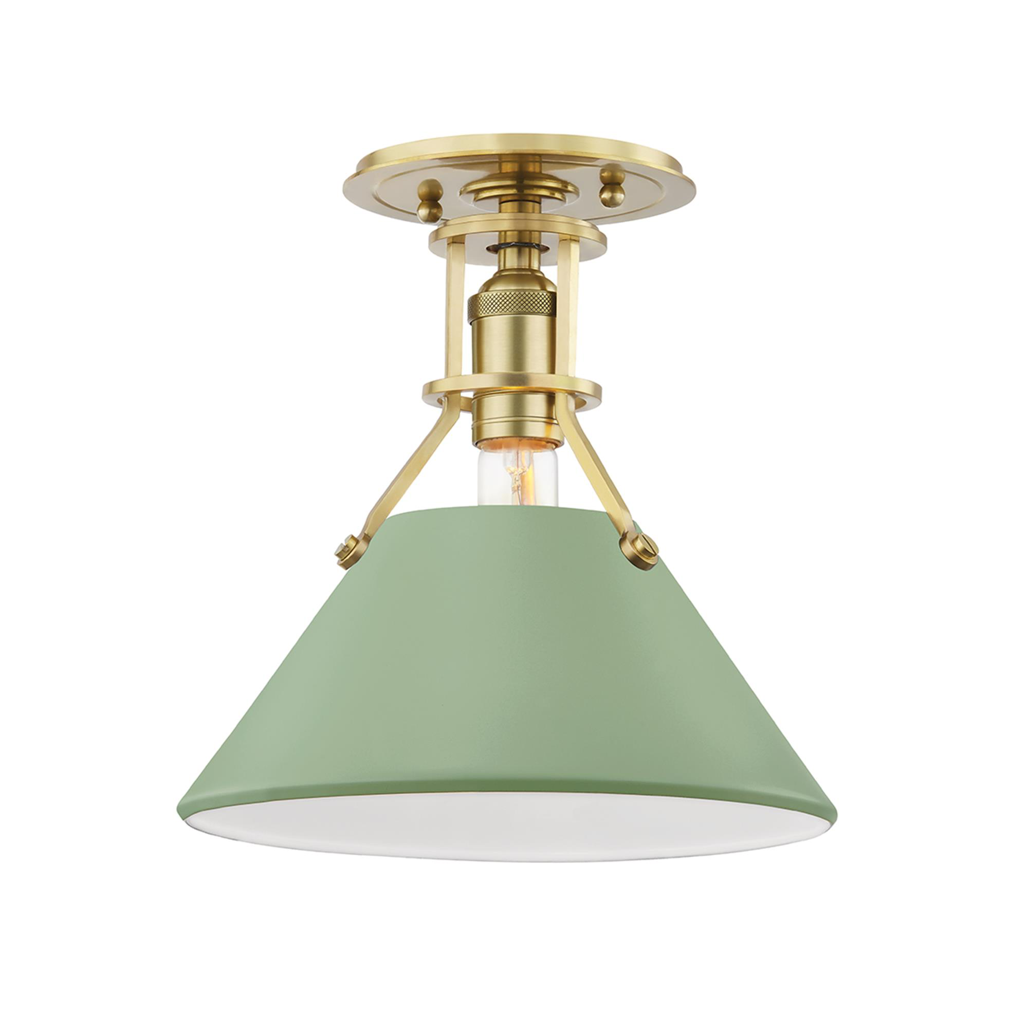 Painted No.2 10 Inch Semi Flush Mount,