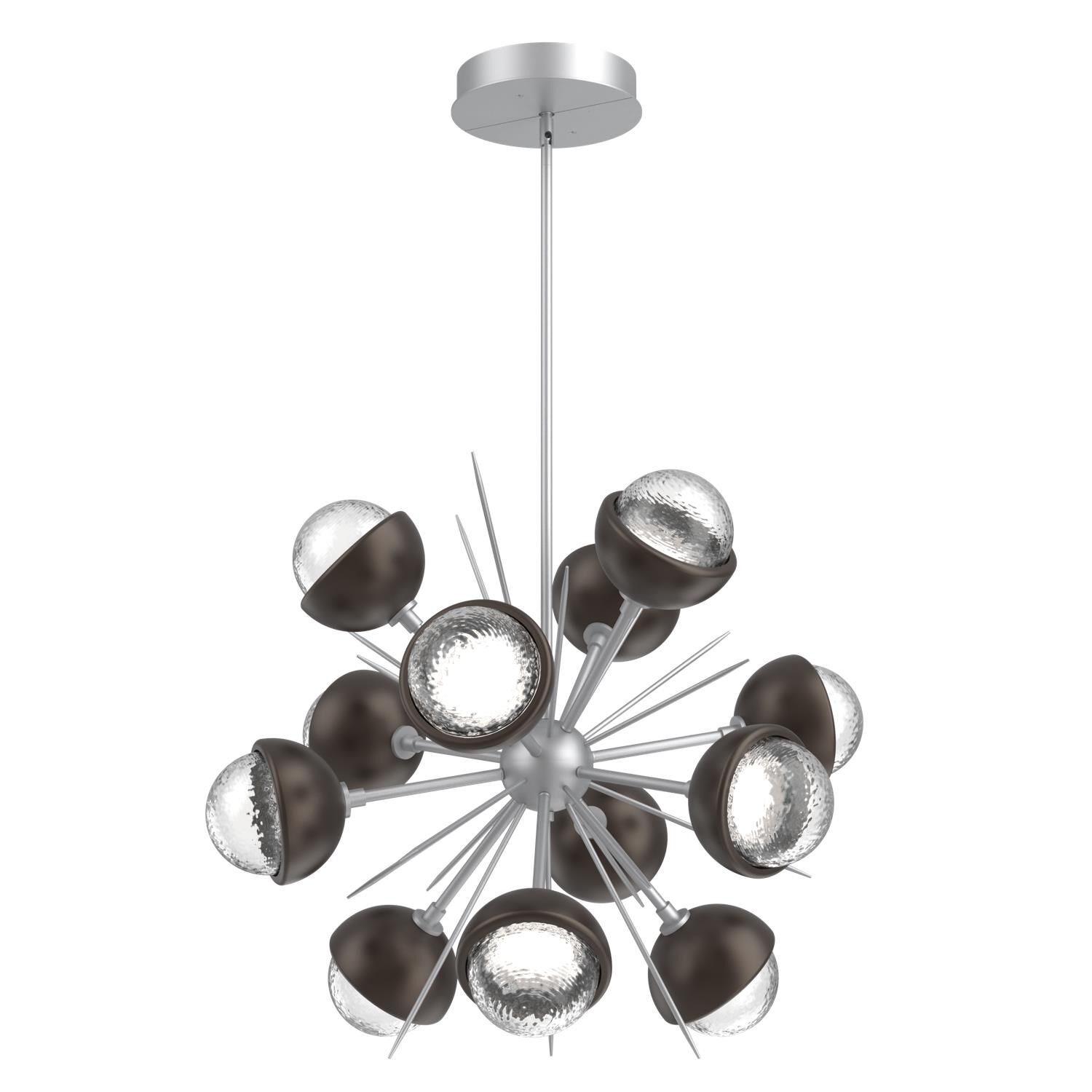 Shown in Classic Silver finish and Clear glass and Flat Bronze accent