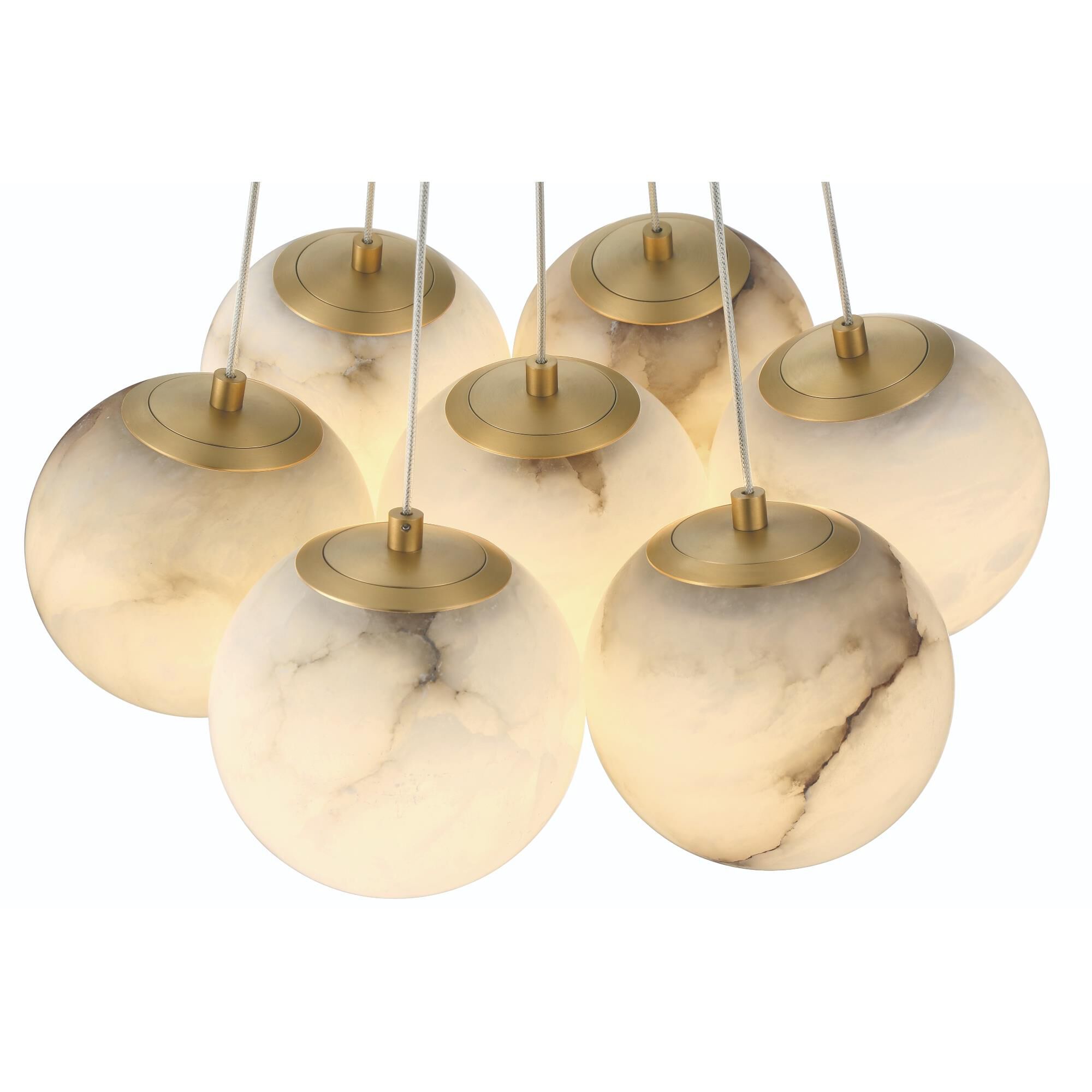 Shown in Gold finish and White Alabaster shade