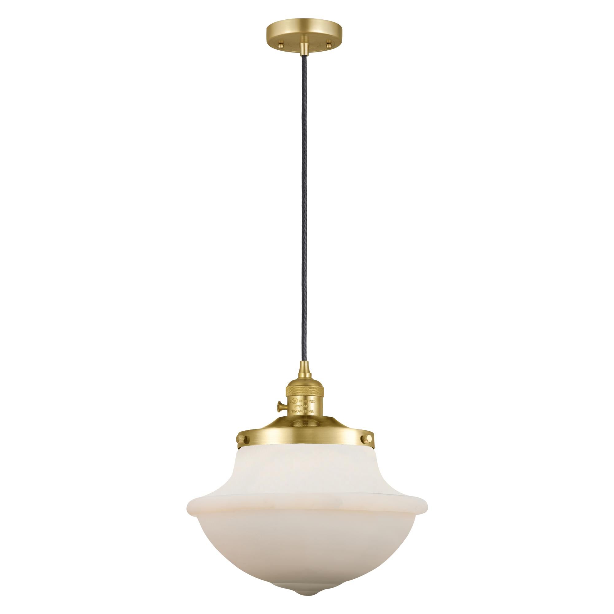 Shown in Satin Gold finish and Matte White Cased glass