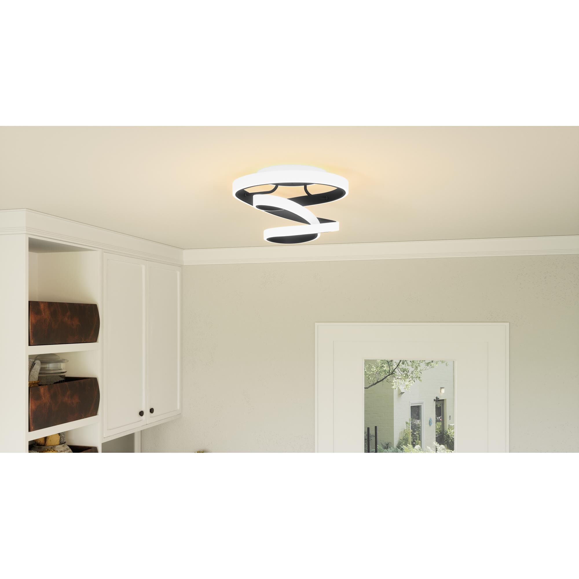 Aviva 13 Inch 1 Light LED Semi Flush Mount by Quoizel