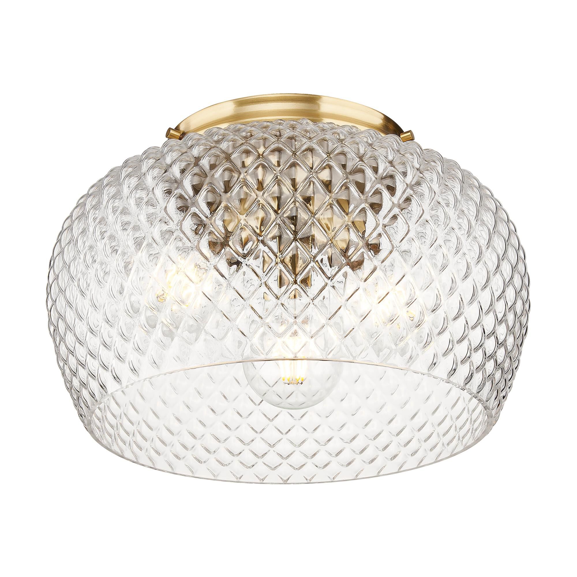Adeline 14 Inch Semi Flush Mount by Golden Lighting