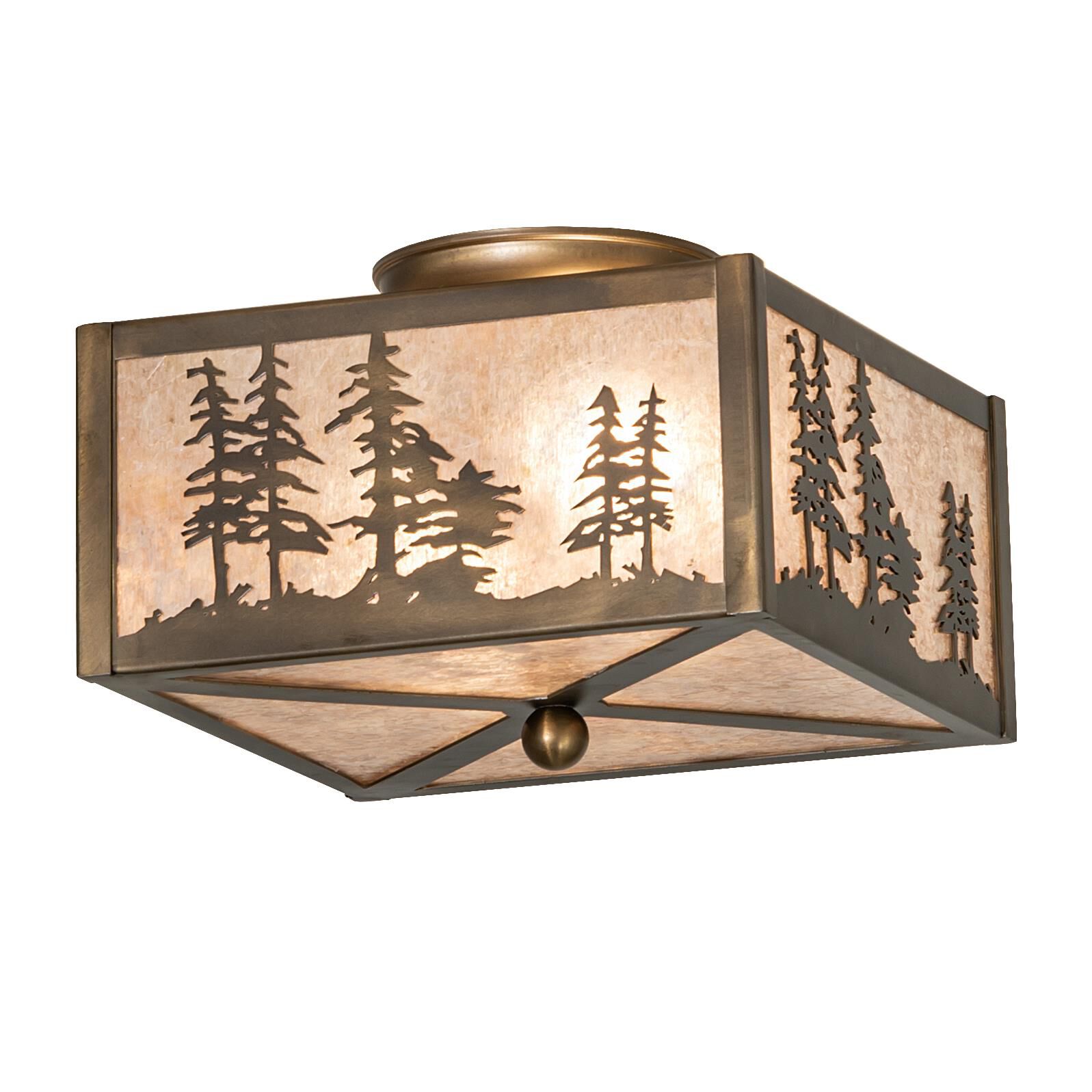 Shown in Antique Copper Finish finish and Beige;Charcoal;Silver Mica glass