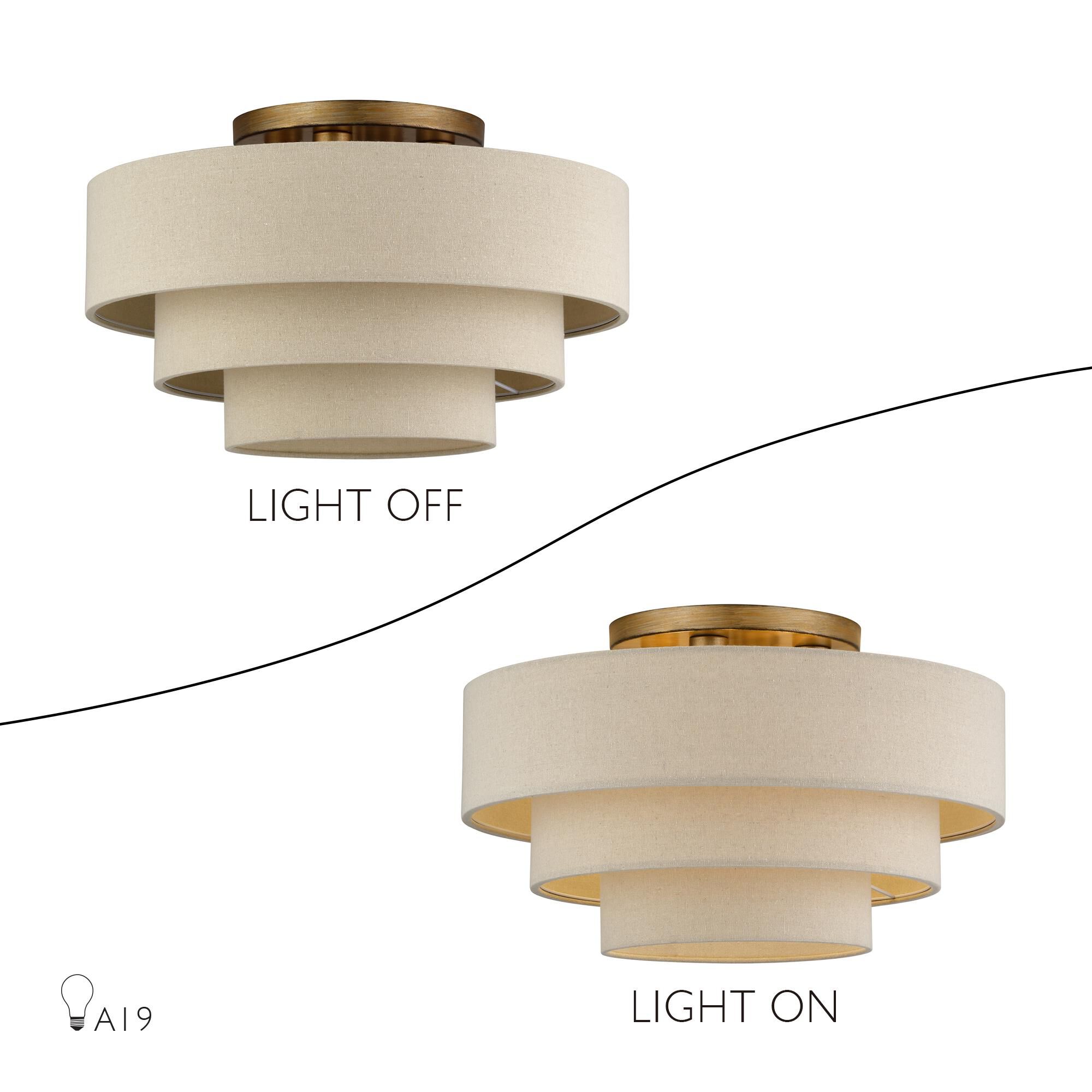 Bellingham 21 Inch Semi Flush Mount by Livex Lighting