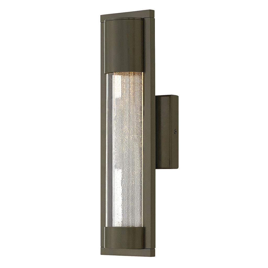 Shown in Bronze finish and Clear Acrylic Outside Cylinder & Seedy  Inside Panel glass