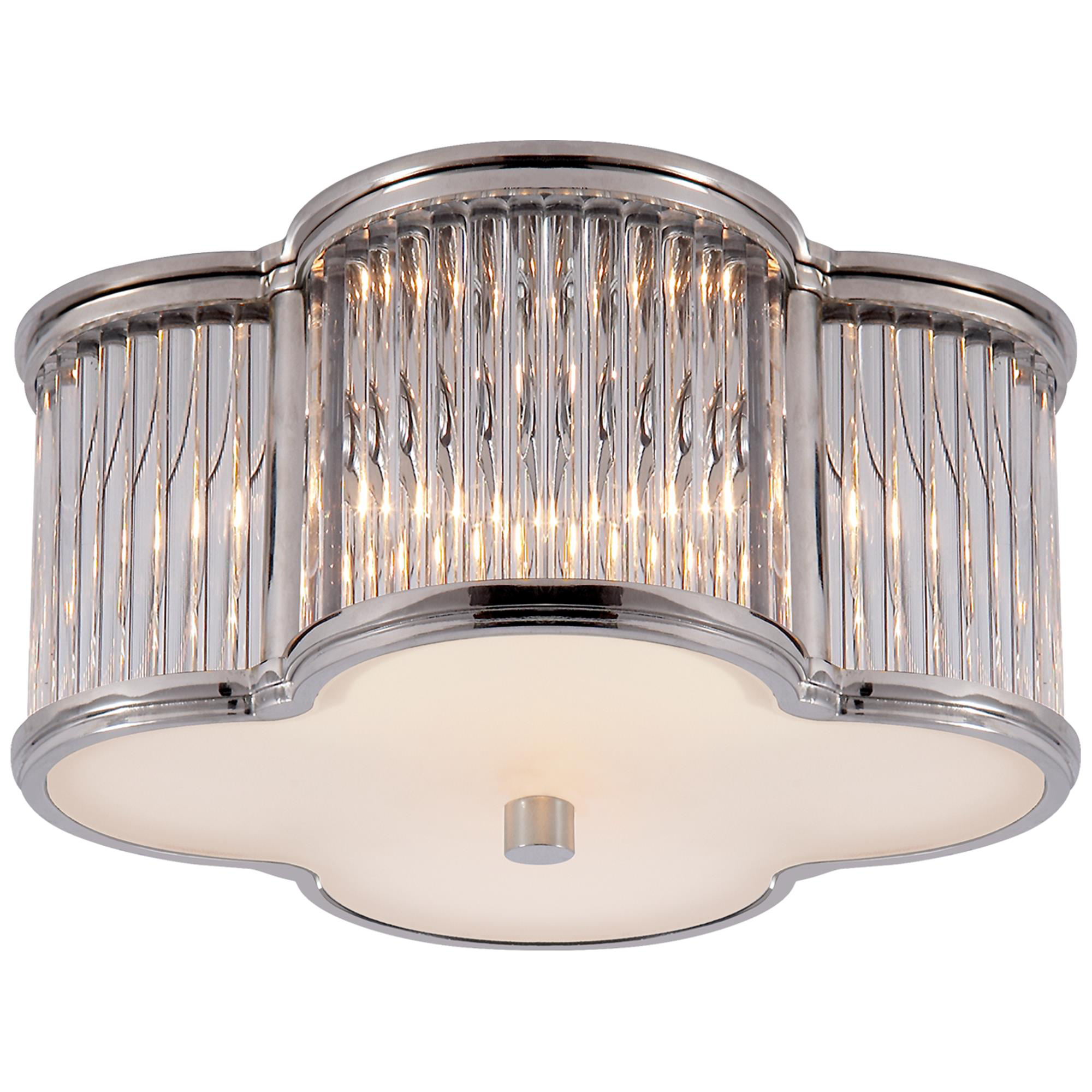 Shown in Polished Nickel With Clear Glass finish and Frosted glass