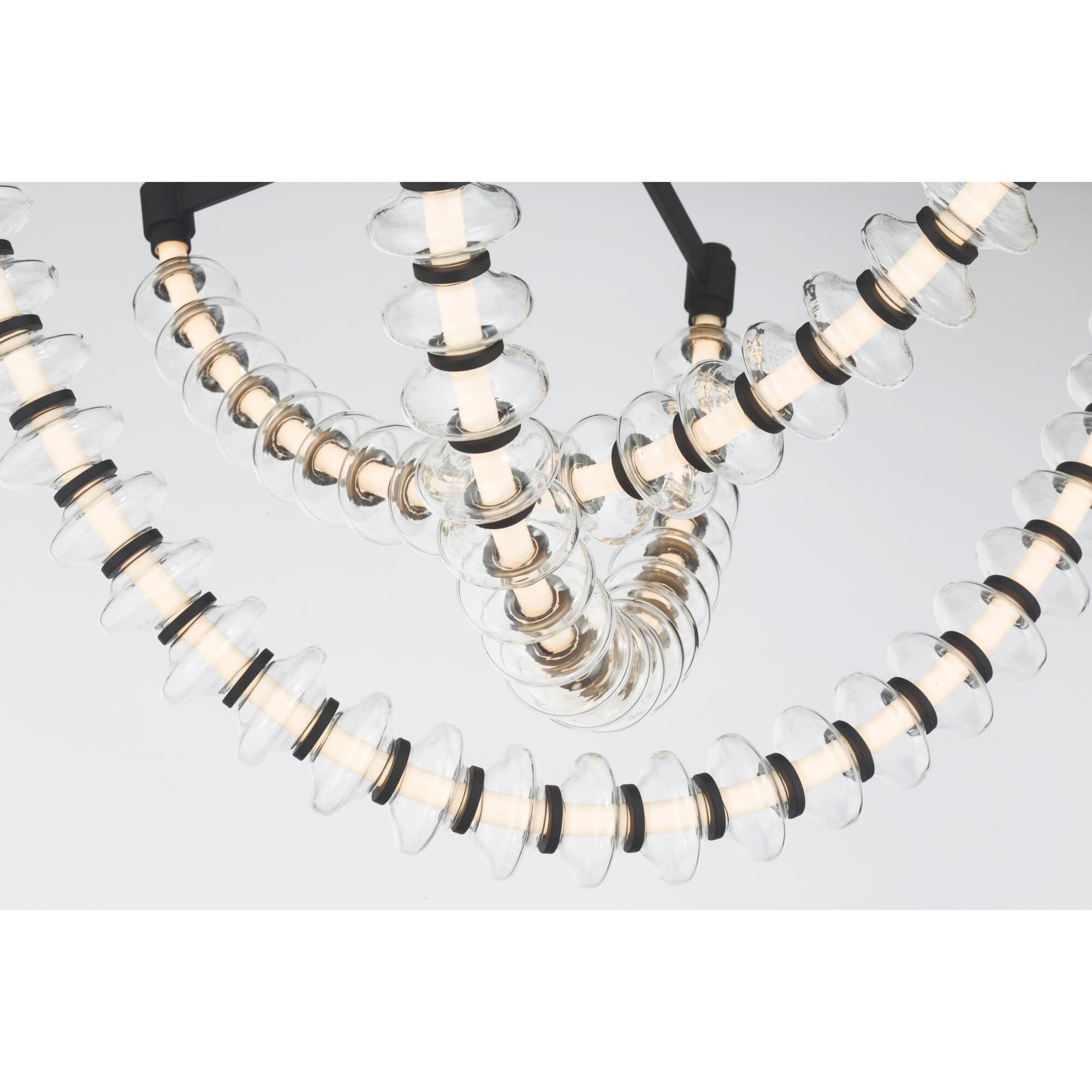 Shown in Dark Matte Black finish and Clear glass