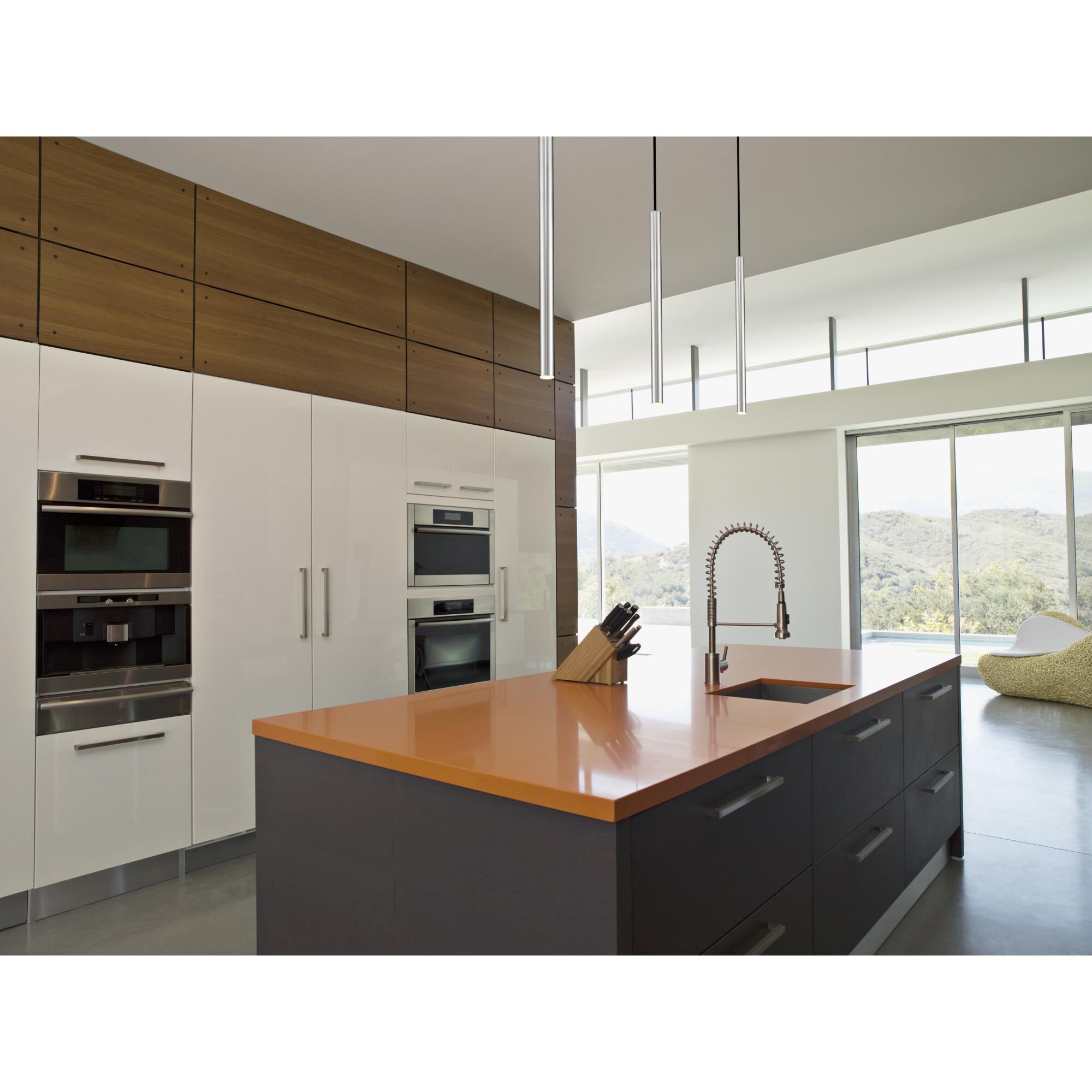 Shown in Brushed Nickel finish and Brushed Nickel glass and Brushed Nickel shade