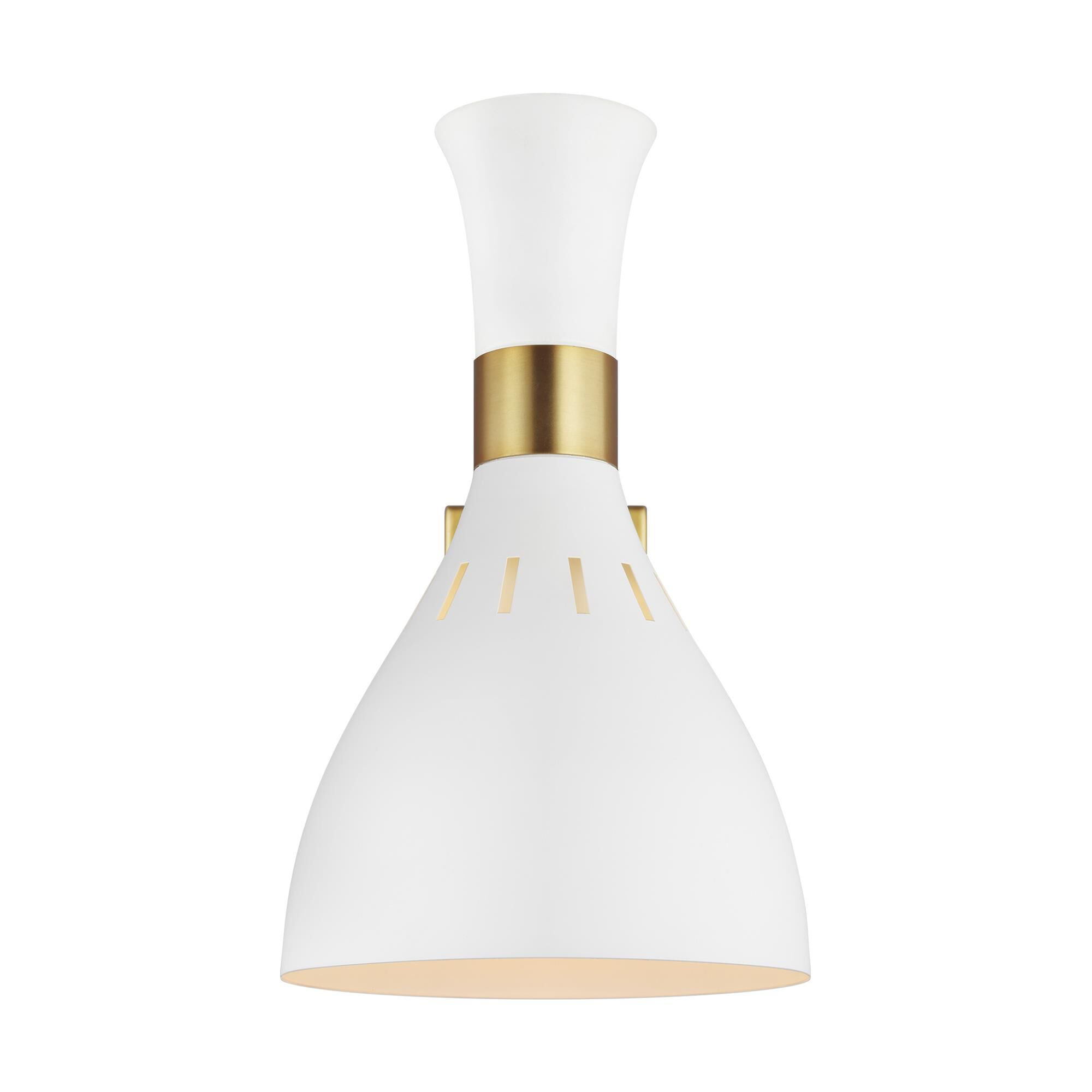 Shown in Matte White finish and Matte Whitesteel shade